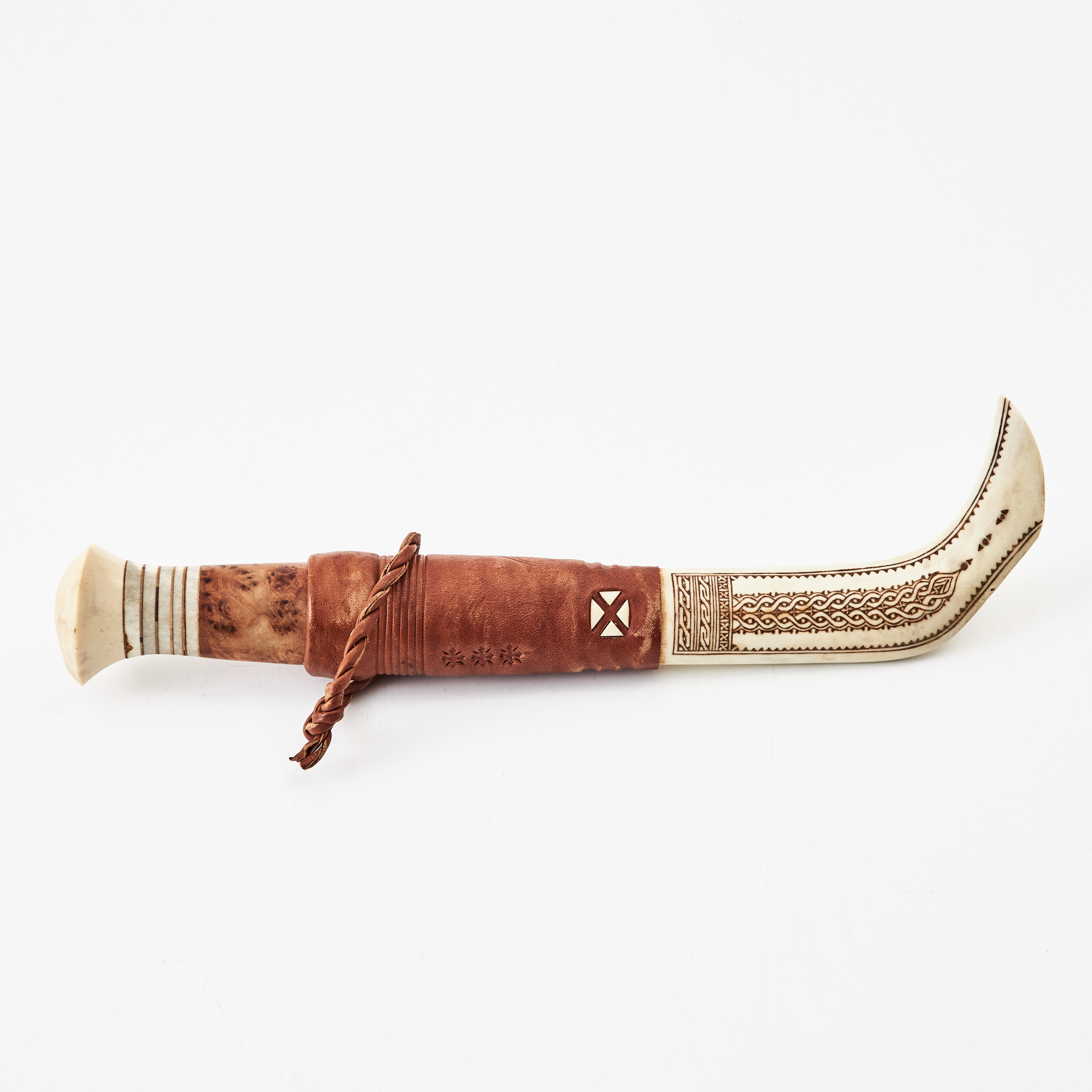 LENNART SAMMELIN. Halvhornskniv, Sameslöjd, monogramsignerad, 1900-tal.