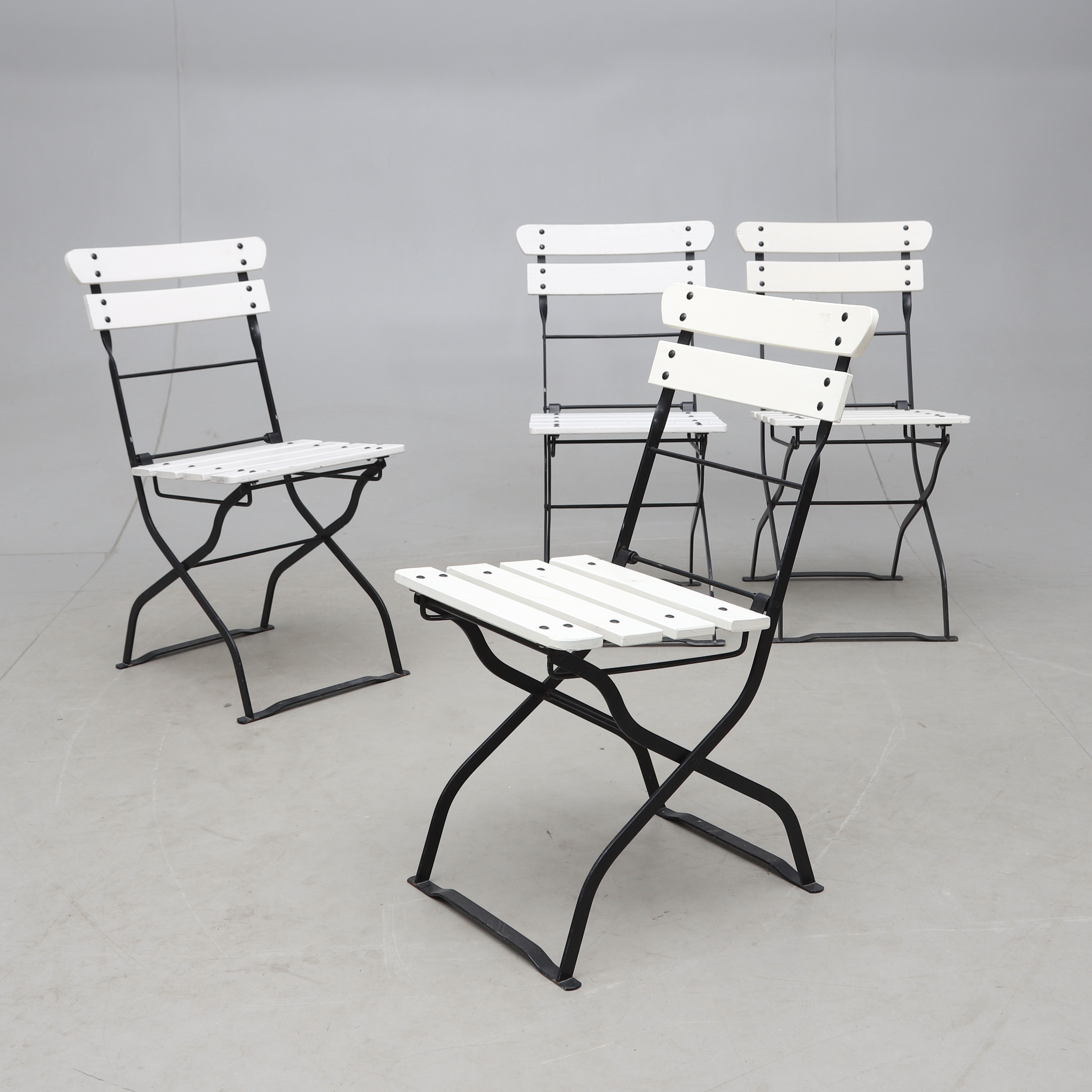 TRÄDGÅRDSSTOLAR, 4 st, bryggerimodell, troligtvis" Krögaren", Hillerstorp, 1900-tal.