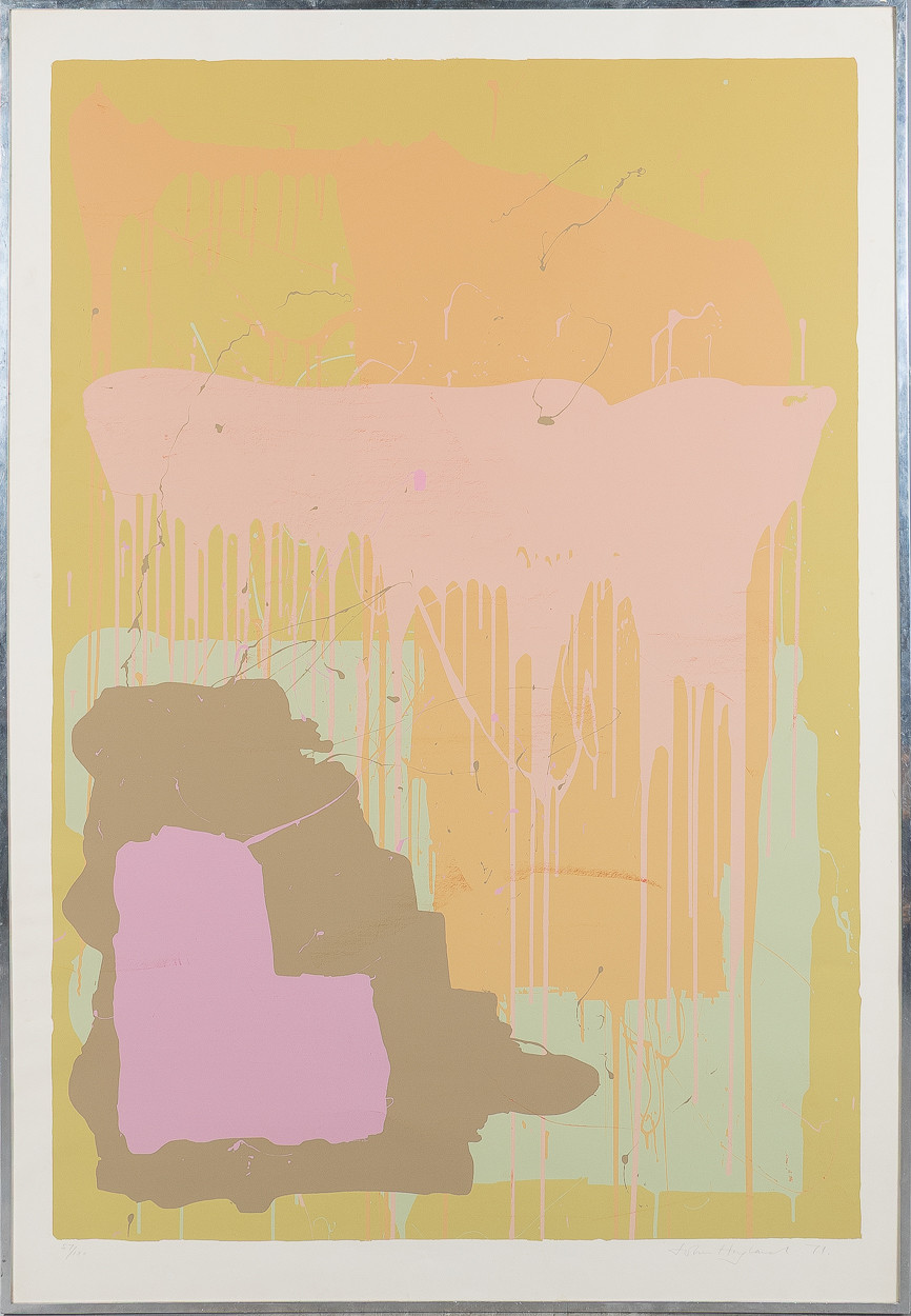 JOHN HOYLAND (STORBRITANNIEN, 1934-2011). Komposition, färglitografi.