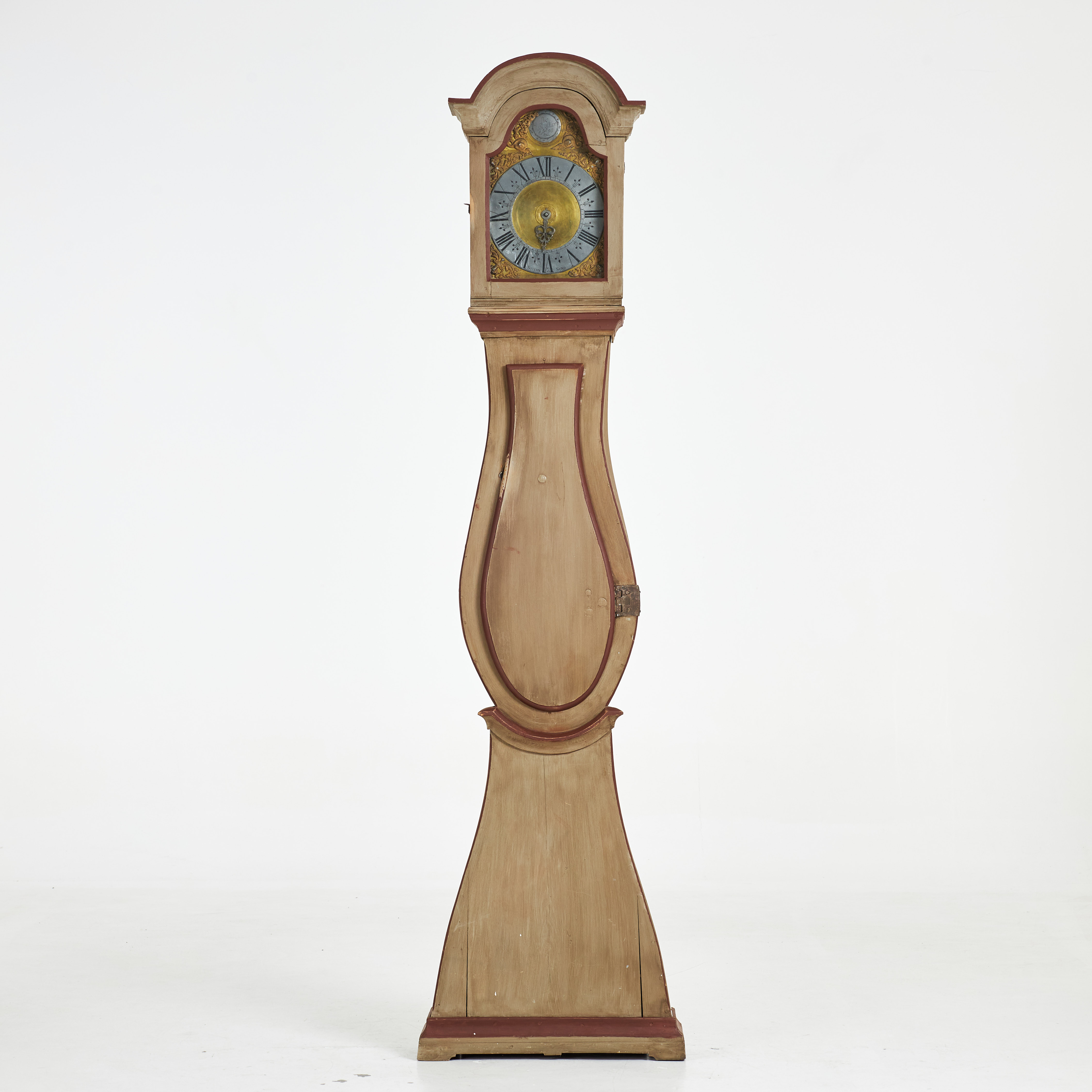 GOLVUR, Stiernsund, urtavla med romerska siffror märkt Stiernsund IG AS, "Sic Volvitur Aetas", bemålat fodral.