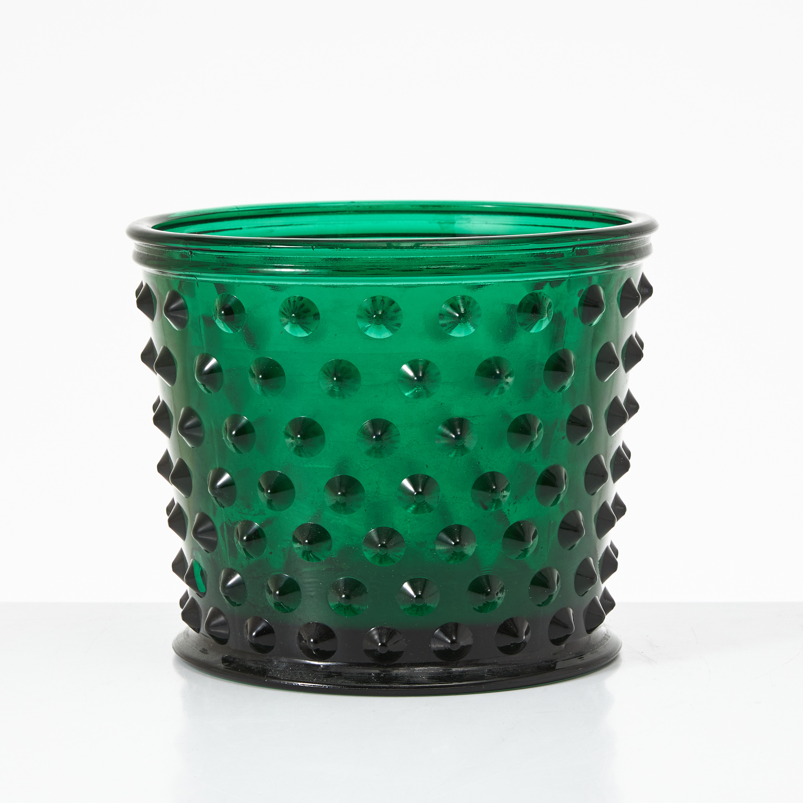 JOSEF FRANK. Ytterfoder, "Hortus", grön glasmassa, blåst i Reijmyre för Firma Svenskt Tenn, etikettmärkt Reijmyre.