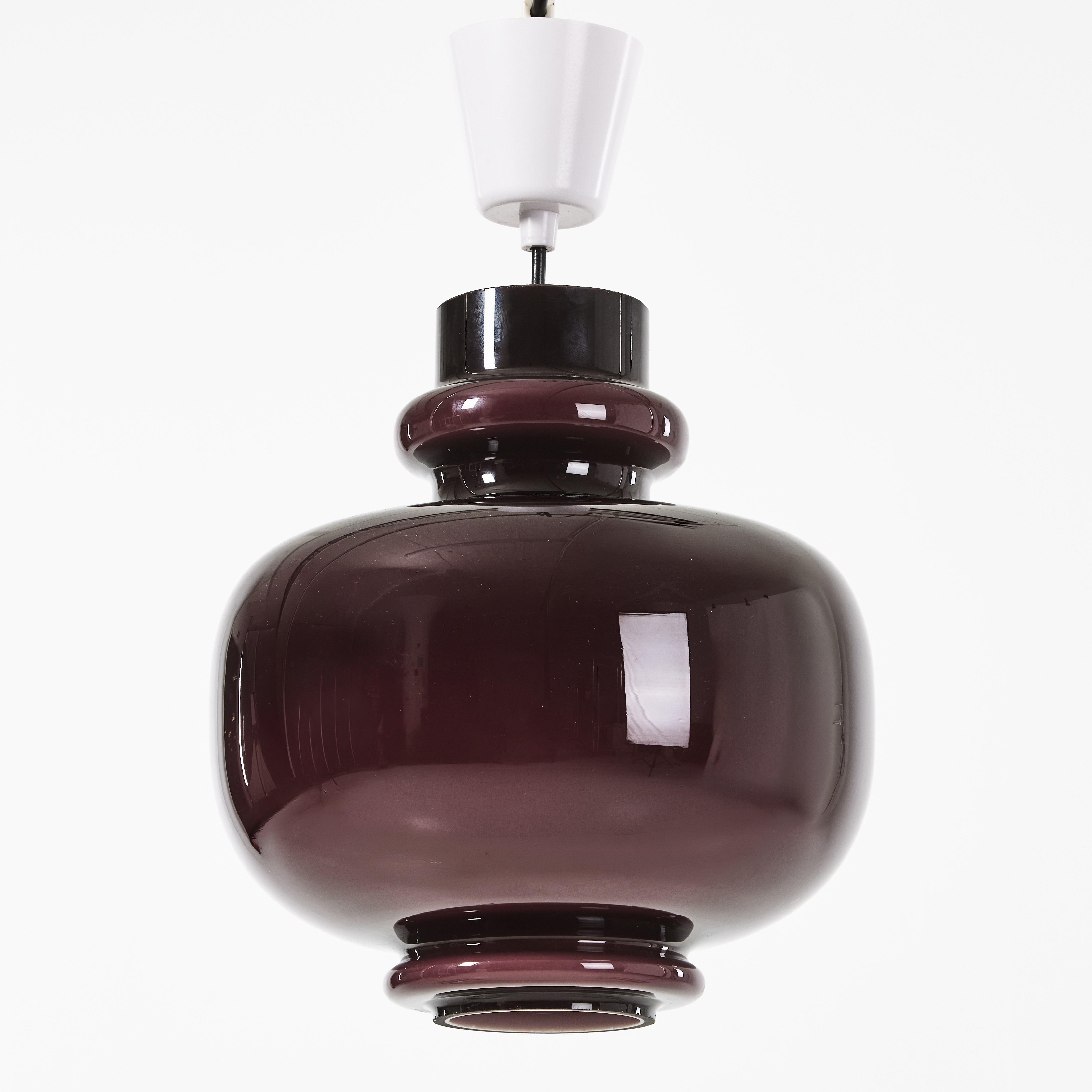 HANS-AGNE JAKOBSSON. Taklampa, glas, "Oplight 75", 1900-talets andra hälft.