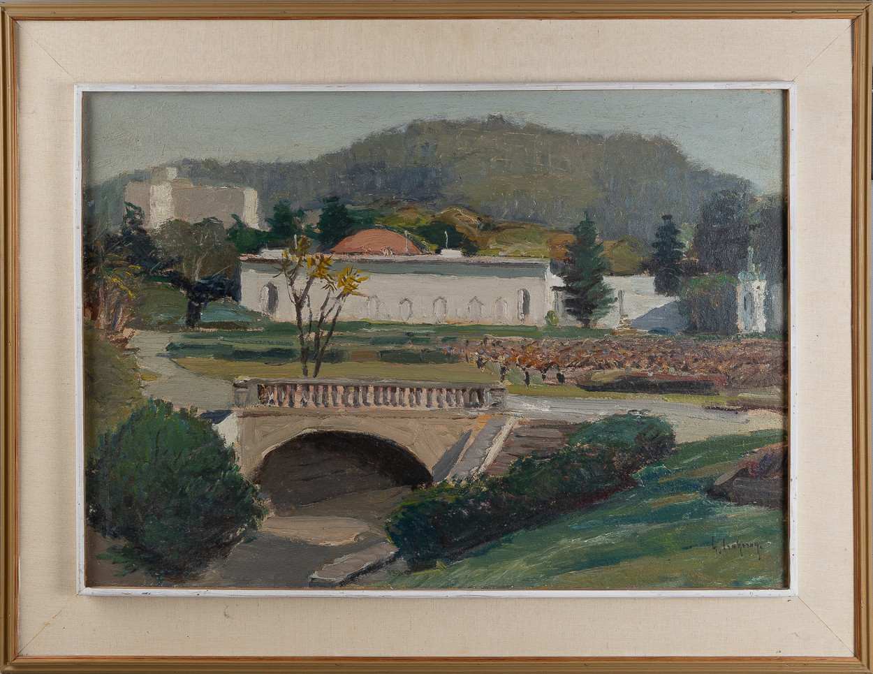 ERIC CEDERBERG. "Golden gate park", olja på masonit.