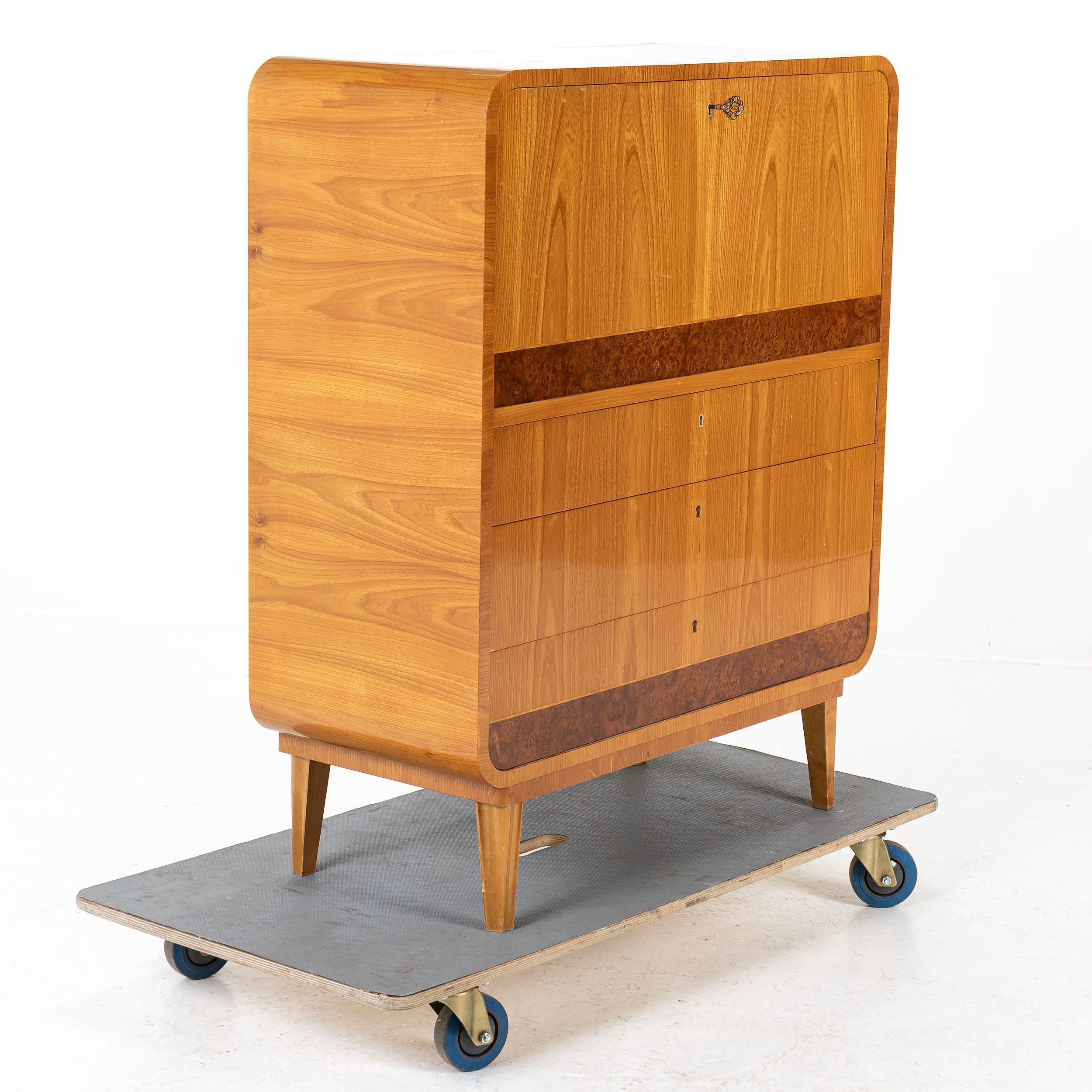 SEKRETÄR / SKRIVBYRÅ, alm, Swedish Modern, 1940-tal.