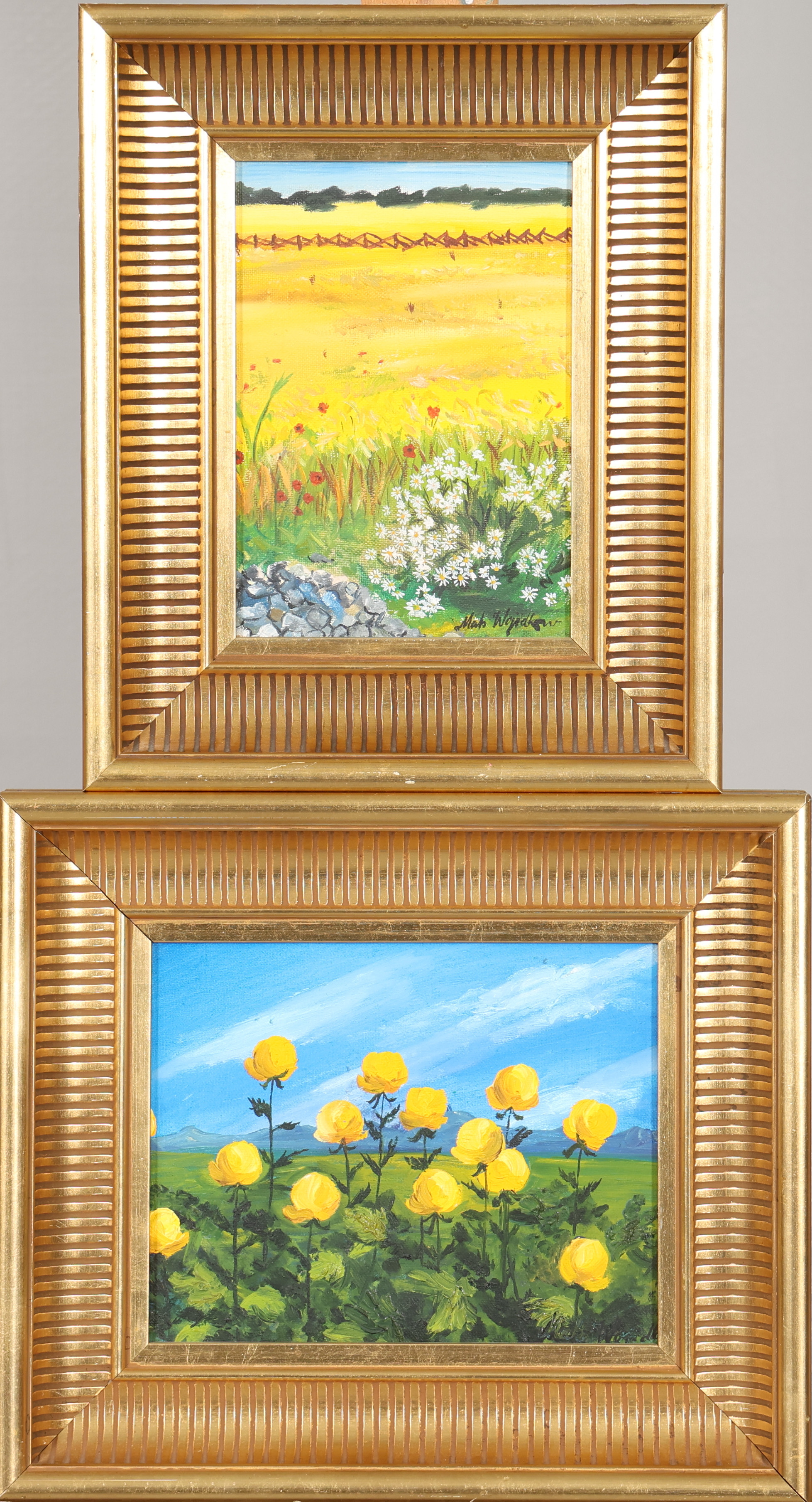 MATS WOJIDKOW. olja på duk, 2 st, signerade.