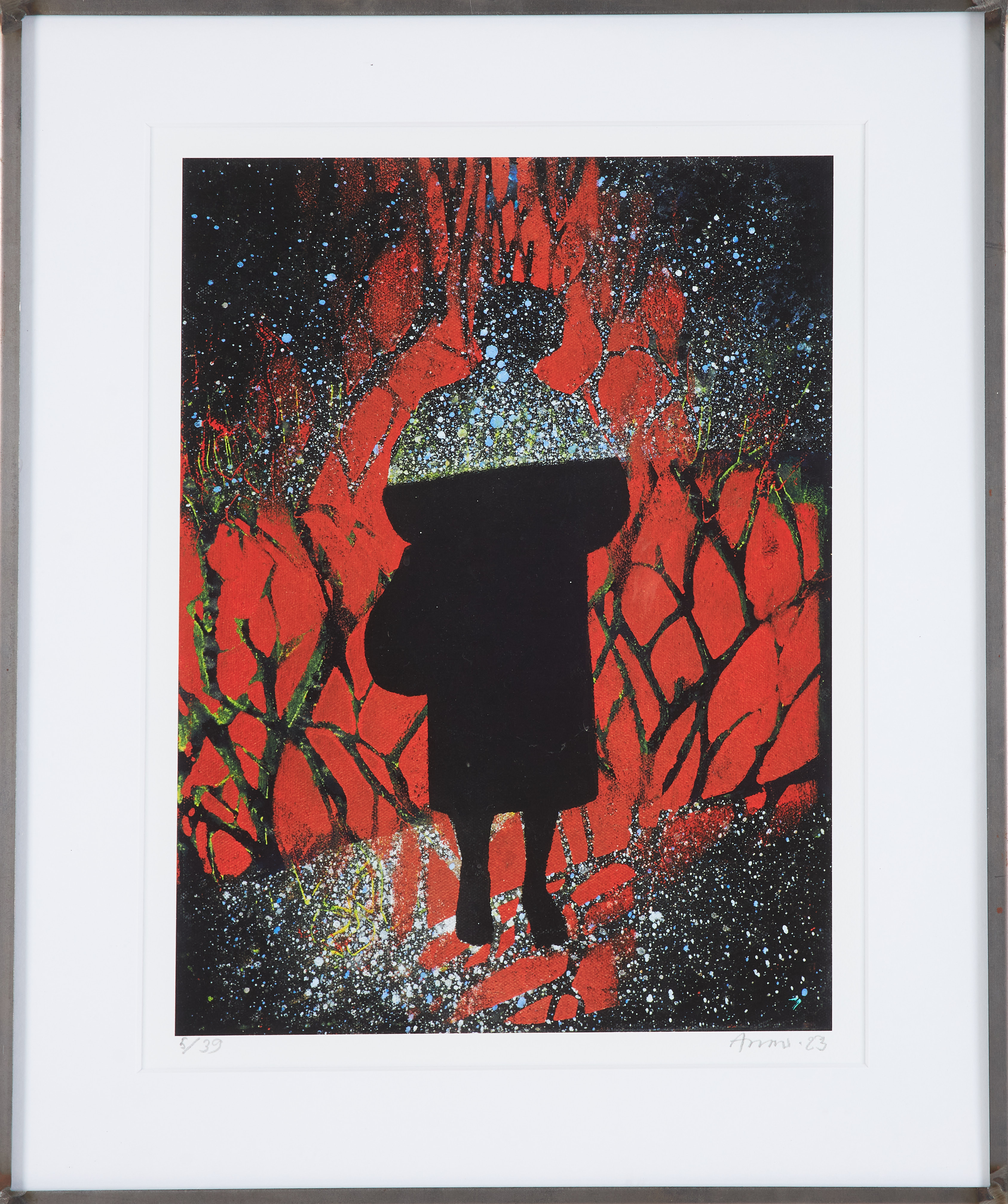 SUSANNA ARWIN. "Tanten on fire", fine art print, signerad samt numrerad 5/39, daterad 20224.