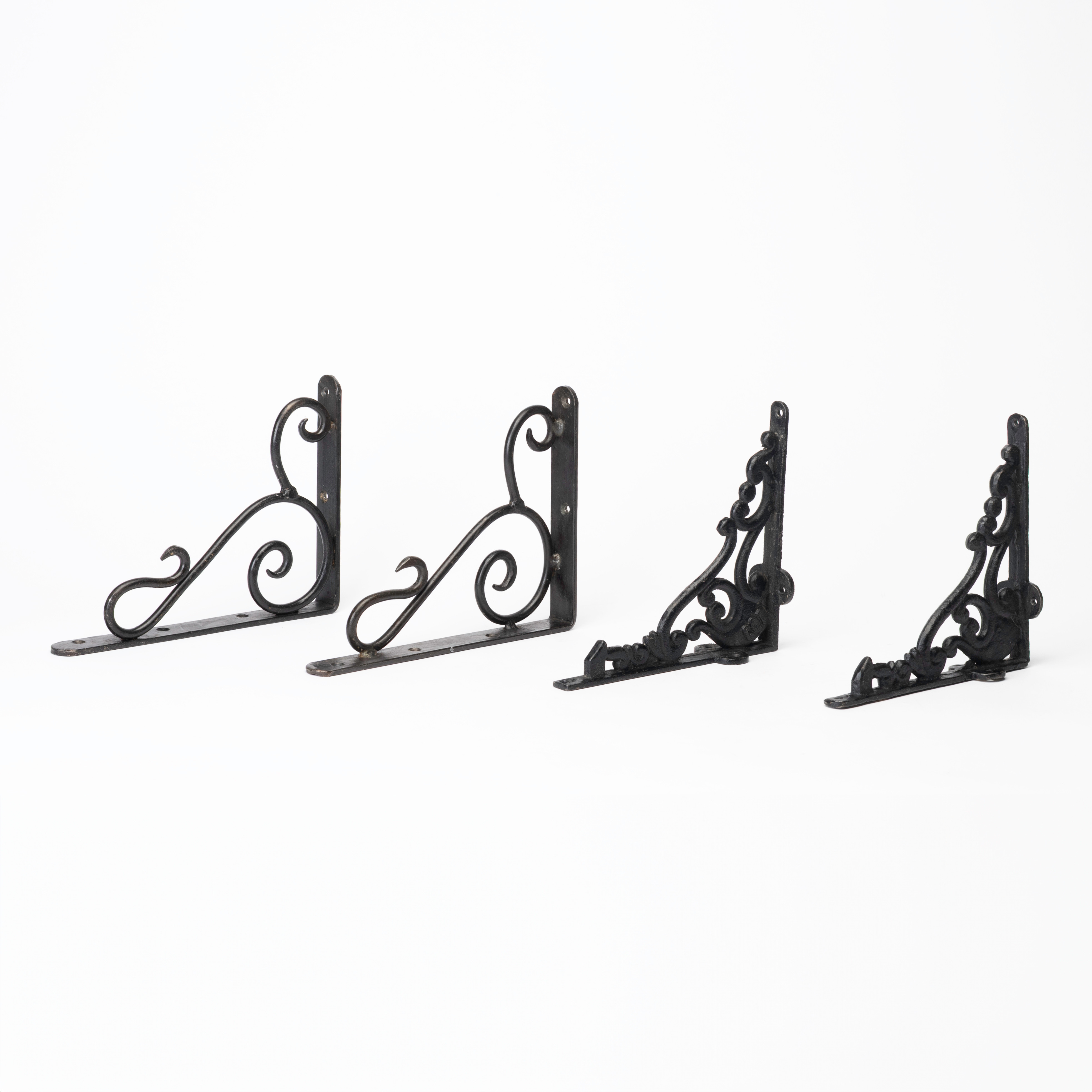 KONSOLER, 2 par, järn, 1900-/2000-tal.