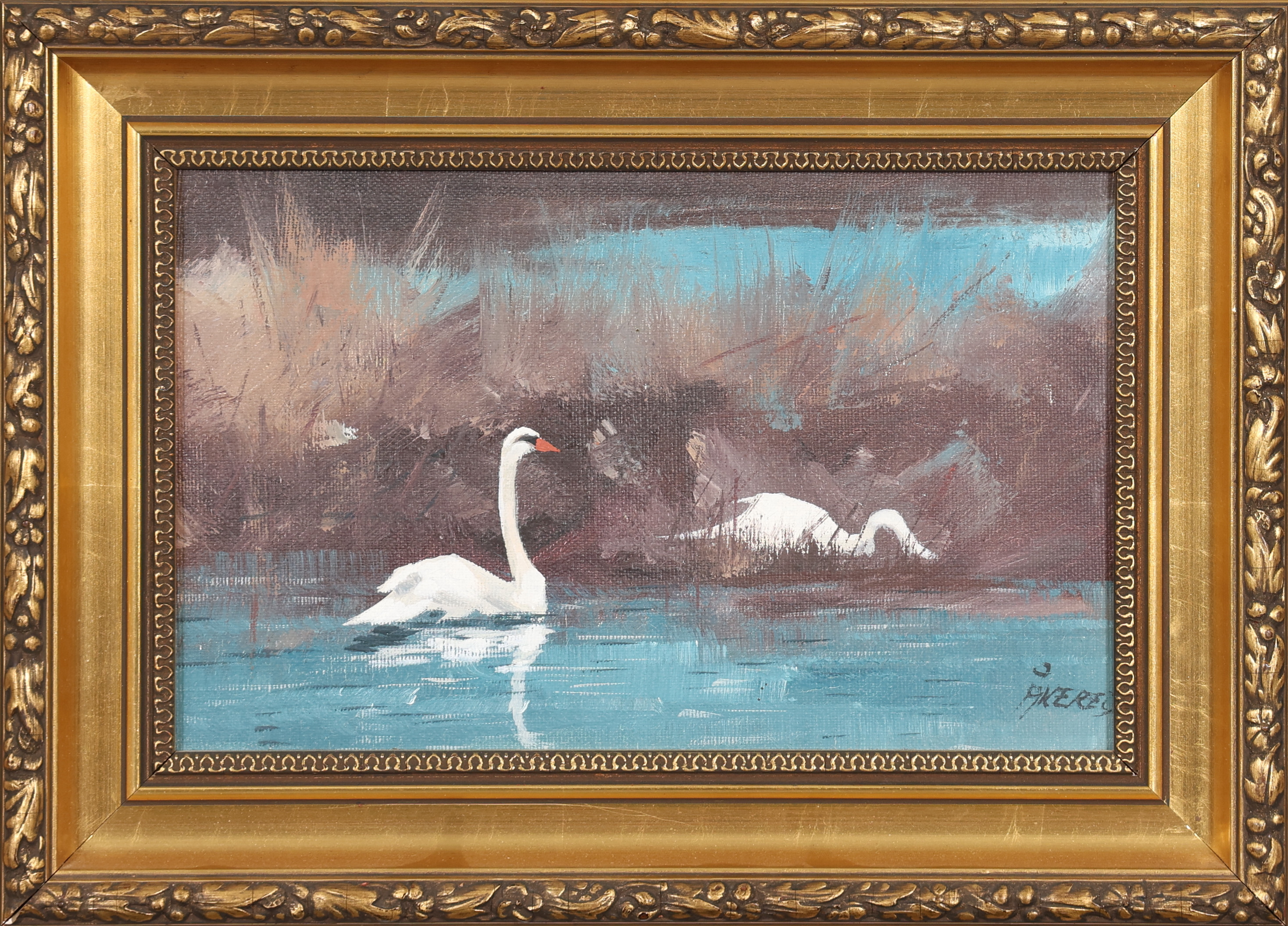 PER ÅKERED. OLJA PÅ DUK, signerad.