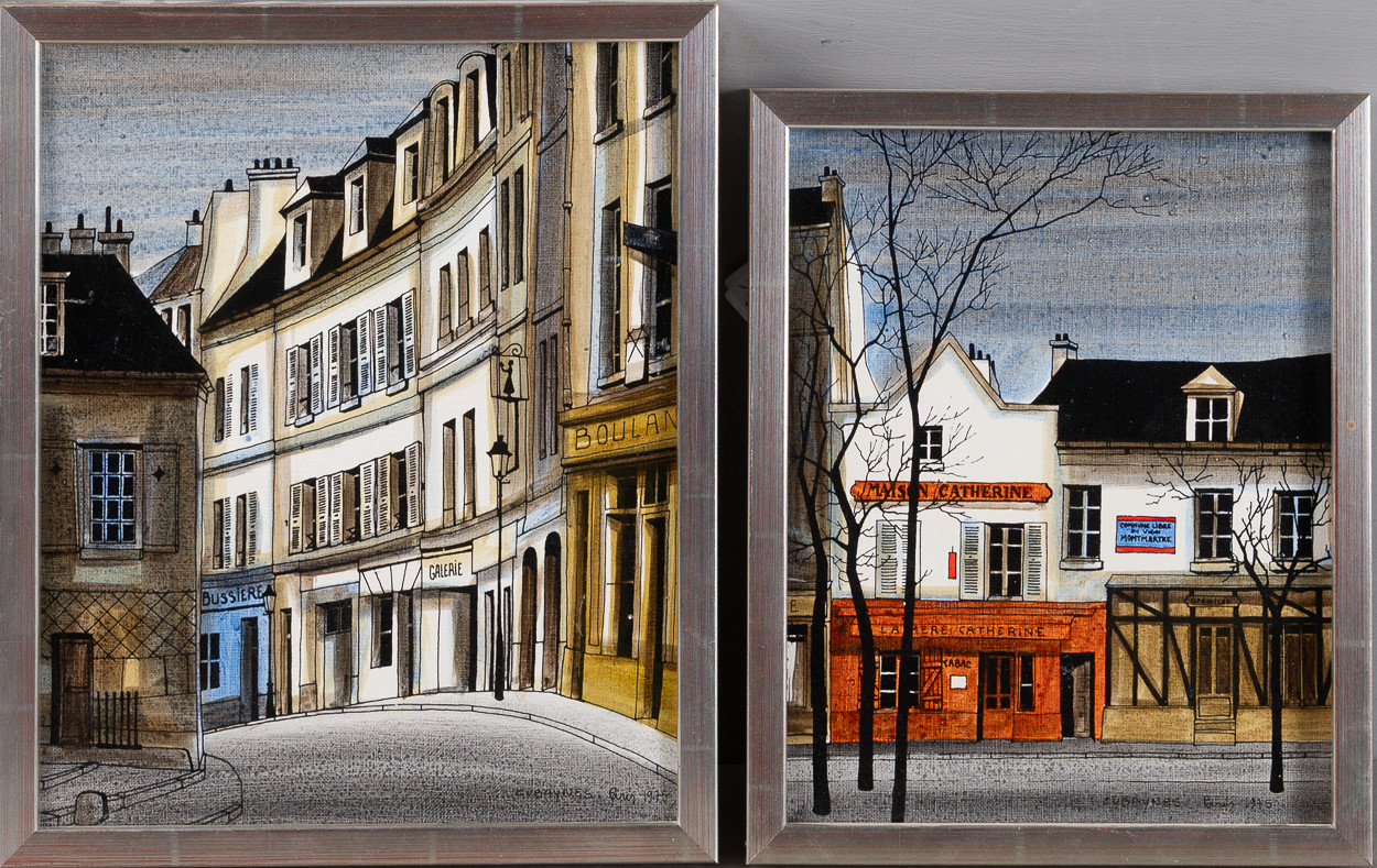 JEAN-CLAUDE CUBAYNES (FRANKRIKE, FÖDD 1944). Parismotiv, oljor på duk, 2 stycken.