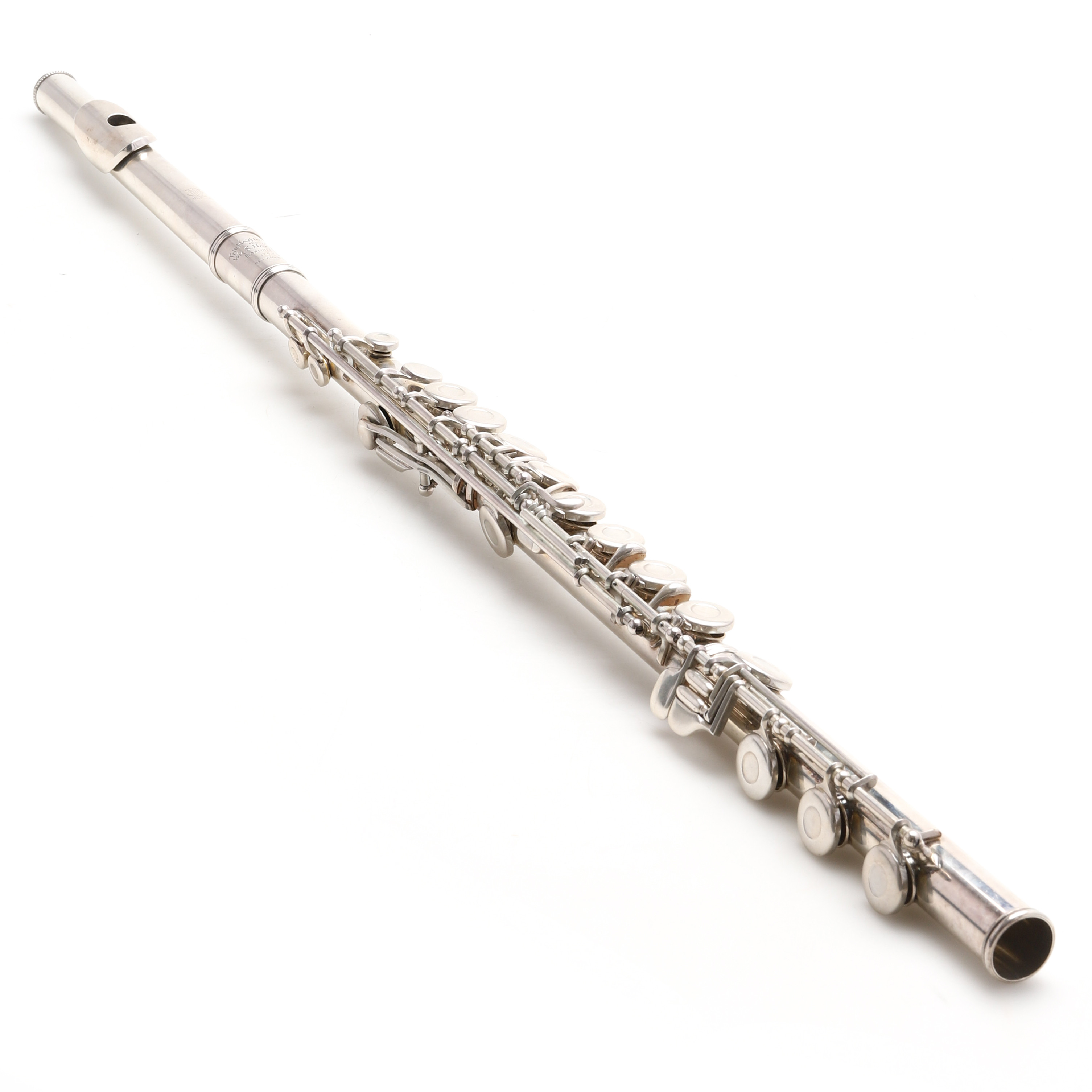 TVÄRFLÖJT, silver, "The Haynes Flute", Wm.S. Haynes Co, Boston, USA, 1950-talets mitt.