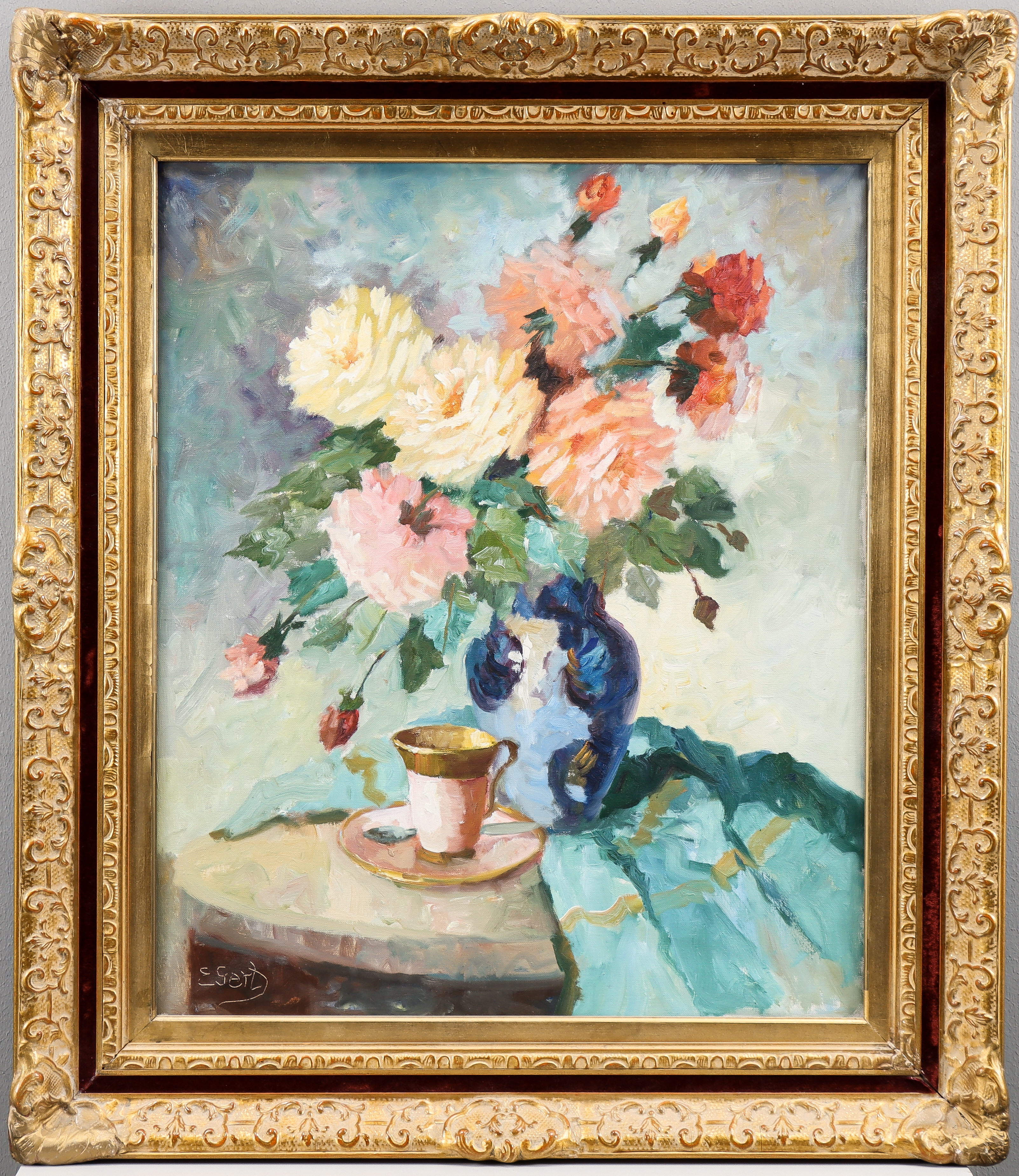 EDIT. Olja på duk, signerad.