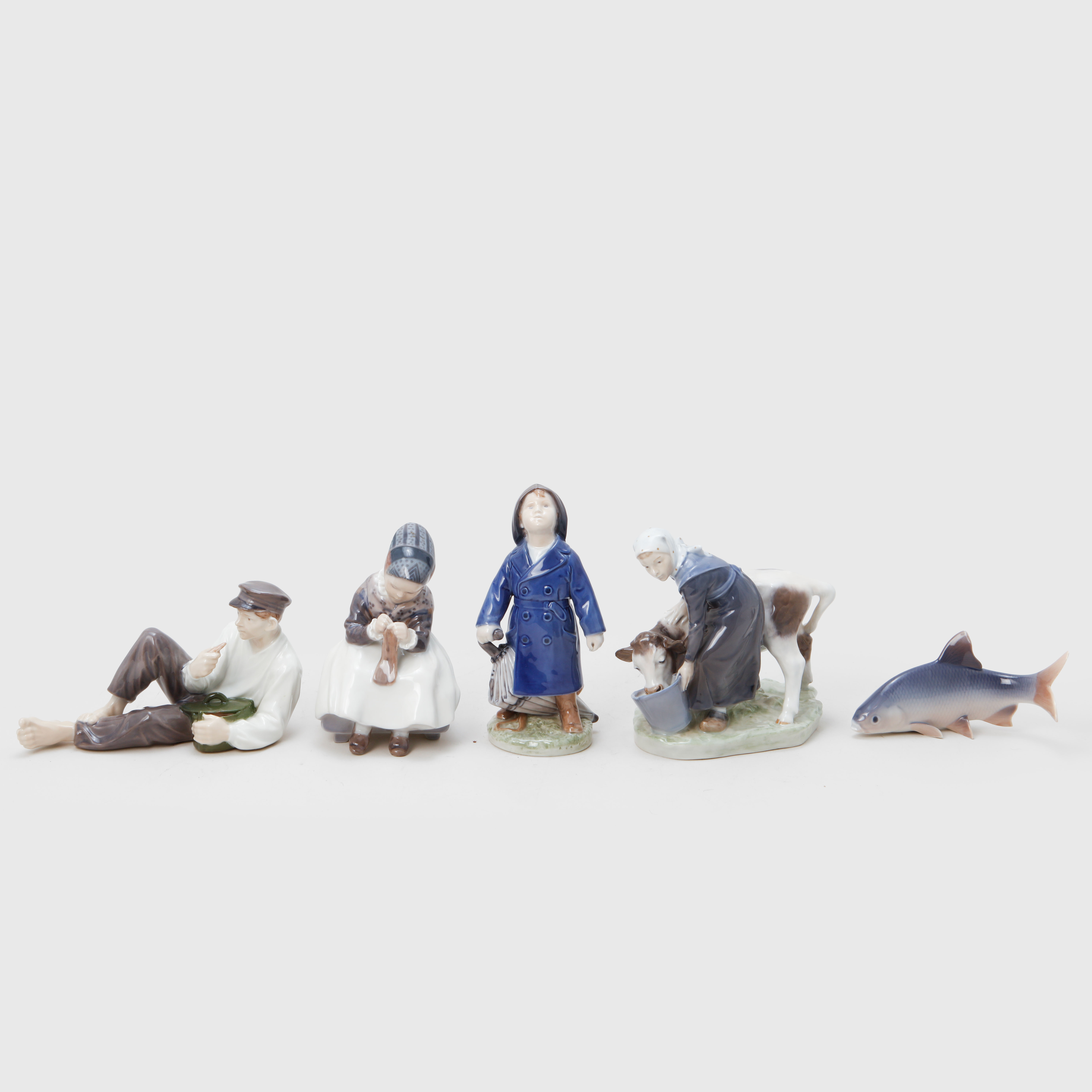 FIGURINER, 5 st, porslin, Royal Copenhagen.