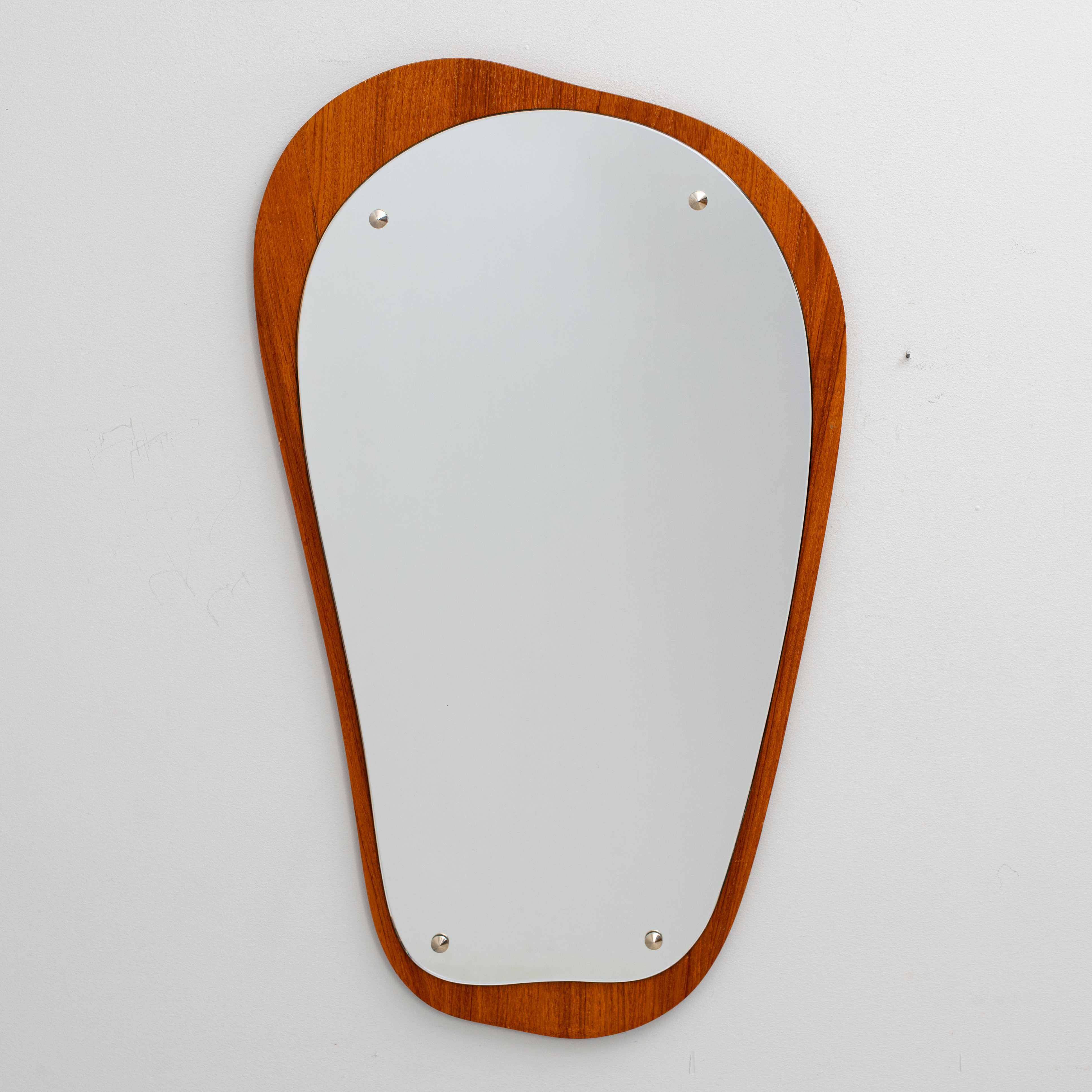 SPEGEL, teak, AB Eriksmålaglas, 1900-talets mitt.