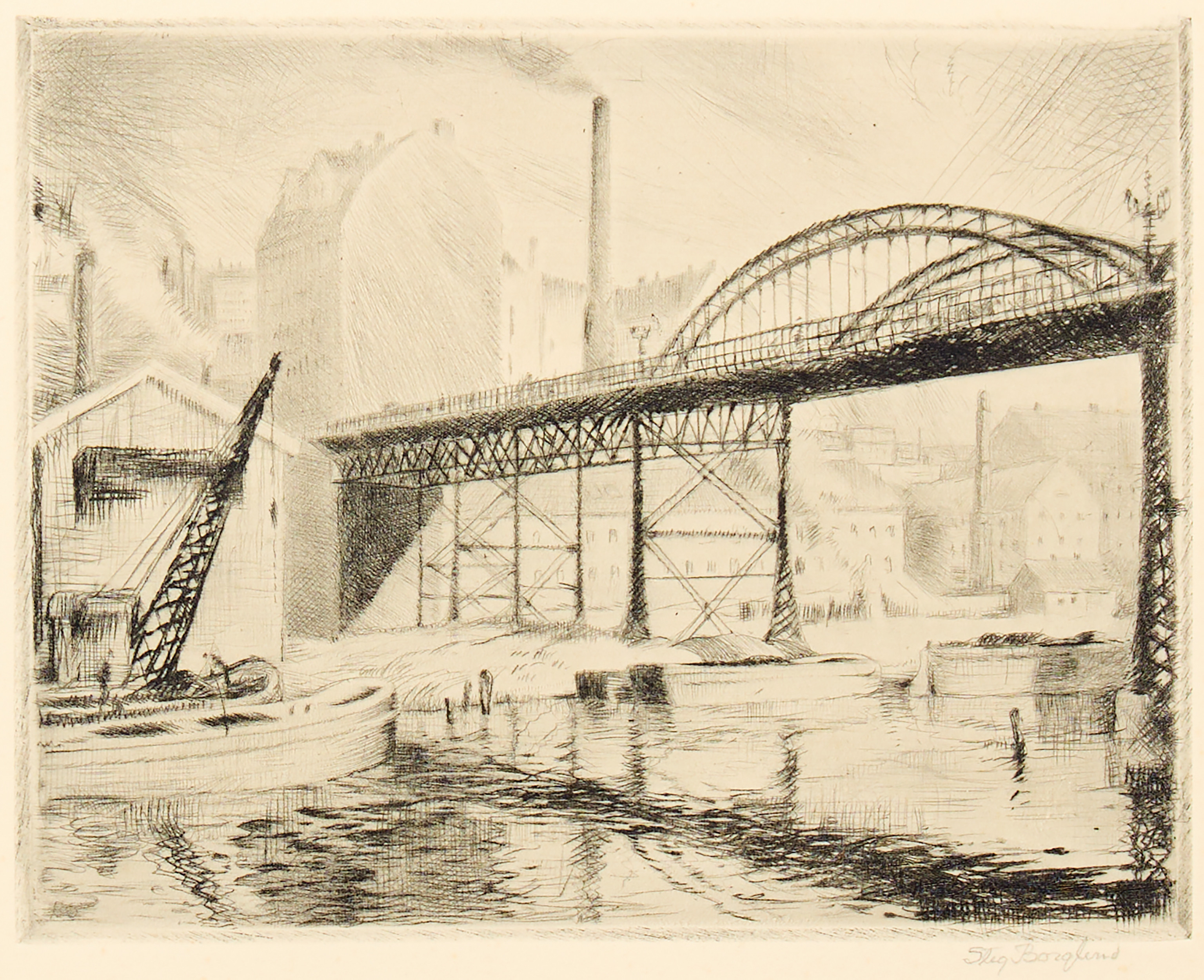 STIG BORGLIND. "S:t Eriksbron", Stockholm 1918.