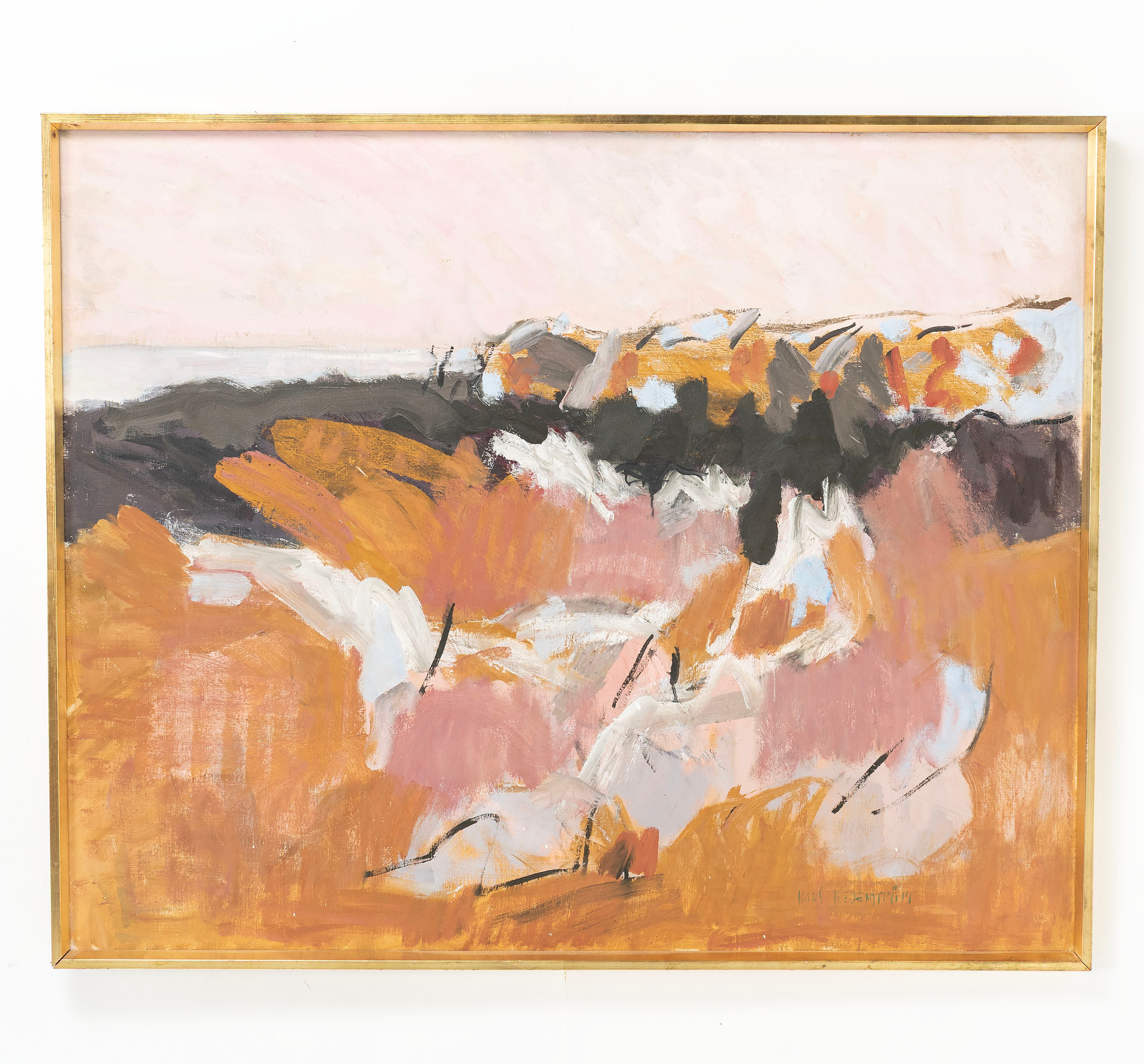 HANS  HEDENSTRÖM. Olja på duk, "Vid Havet", signerad.