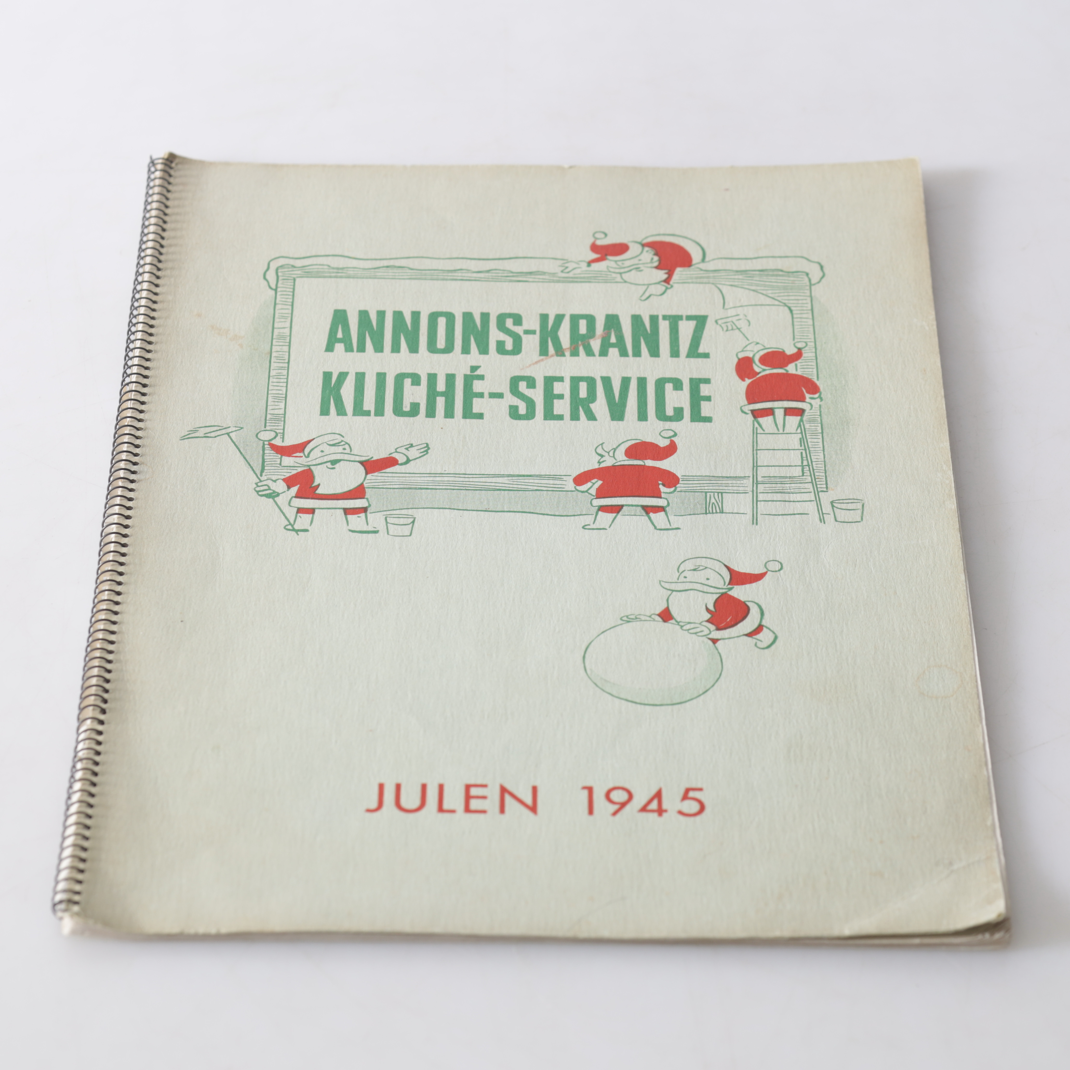 HUGO KRANTZ. Katalog, "Annons-Krantz Kliche-Service" Julen 1945.