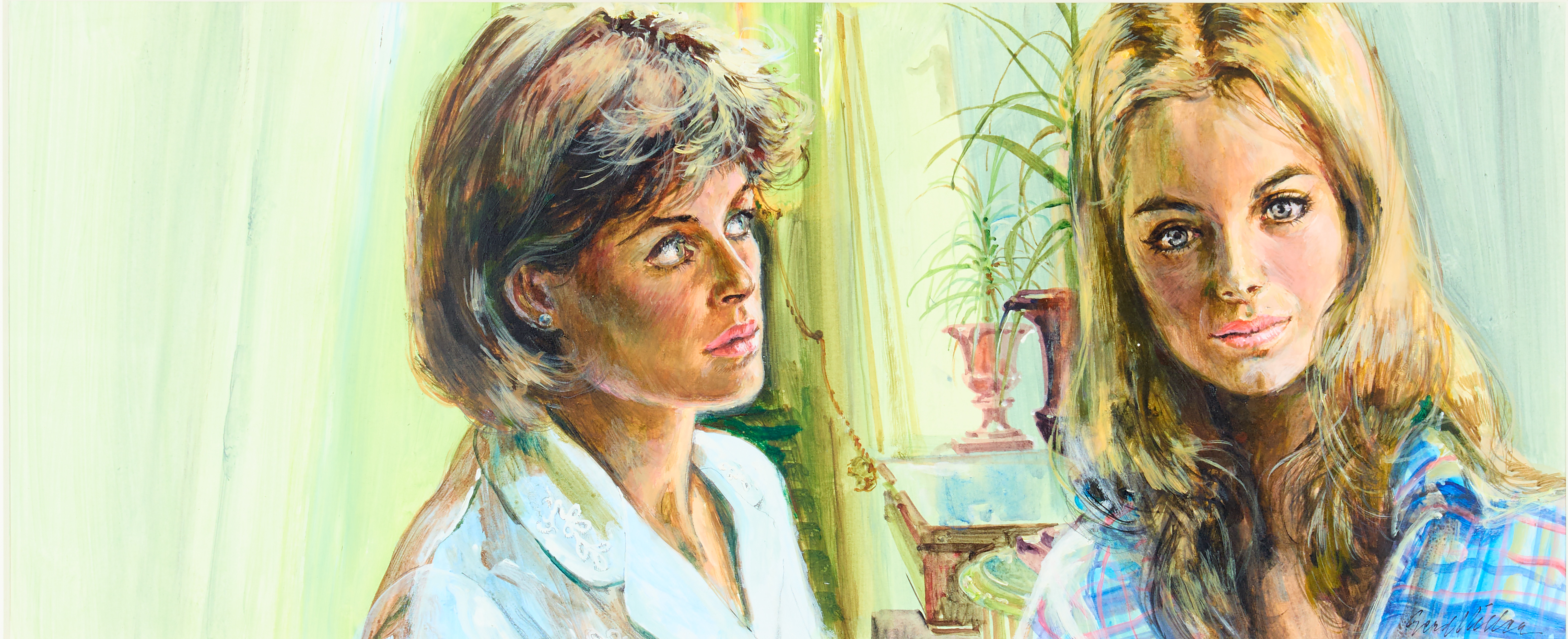 GERD MILLER. Porträtt av två kvinnor.