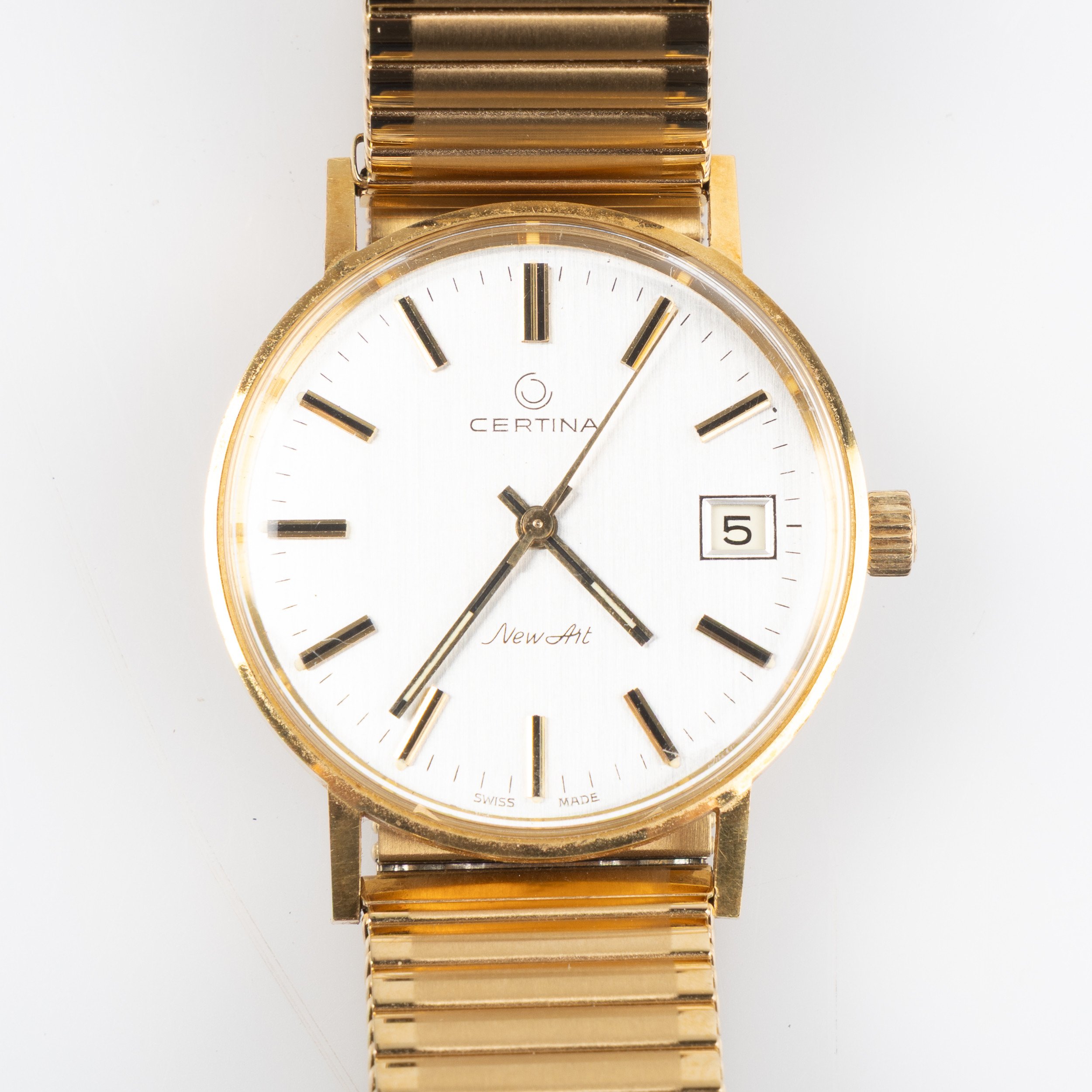 CERTINA, New Art, armbandsur, 33,5 mm, 18K guld, ca 1975.