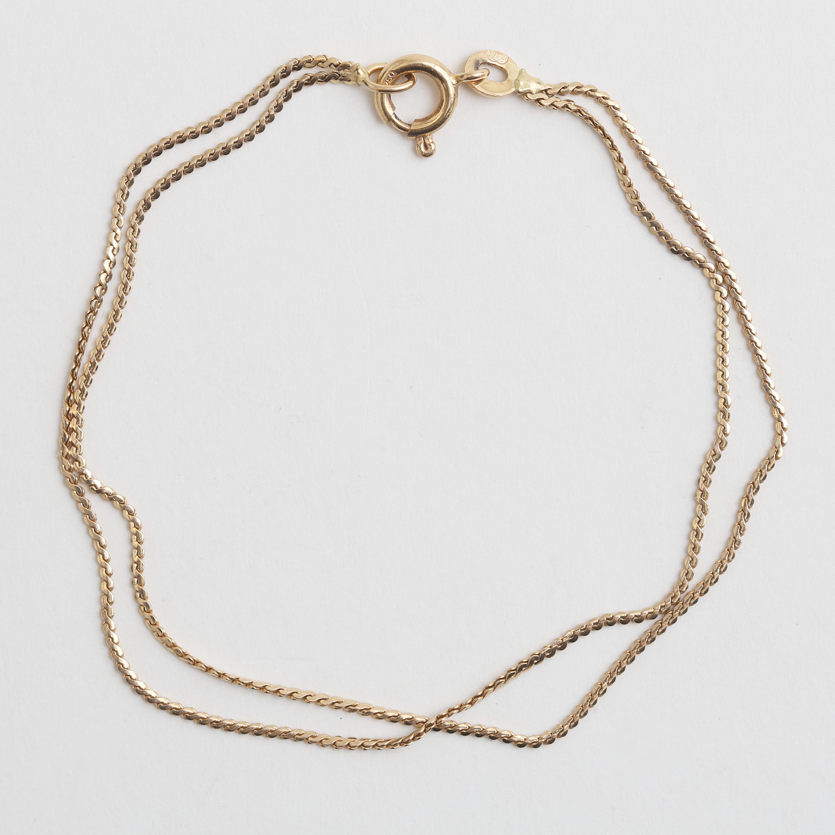 ARMLÄNK, två-radigt, 18 k guld, Balestra, 2,78 gram.