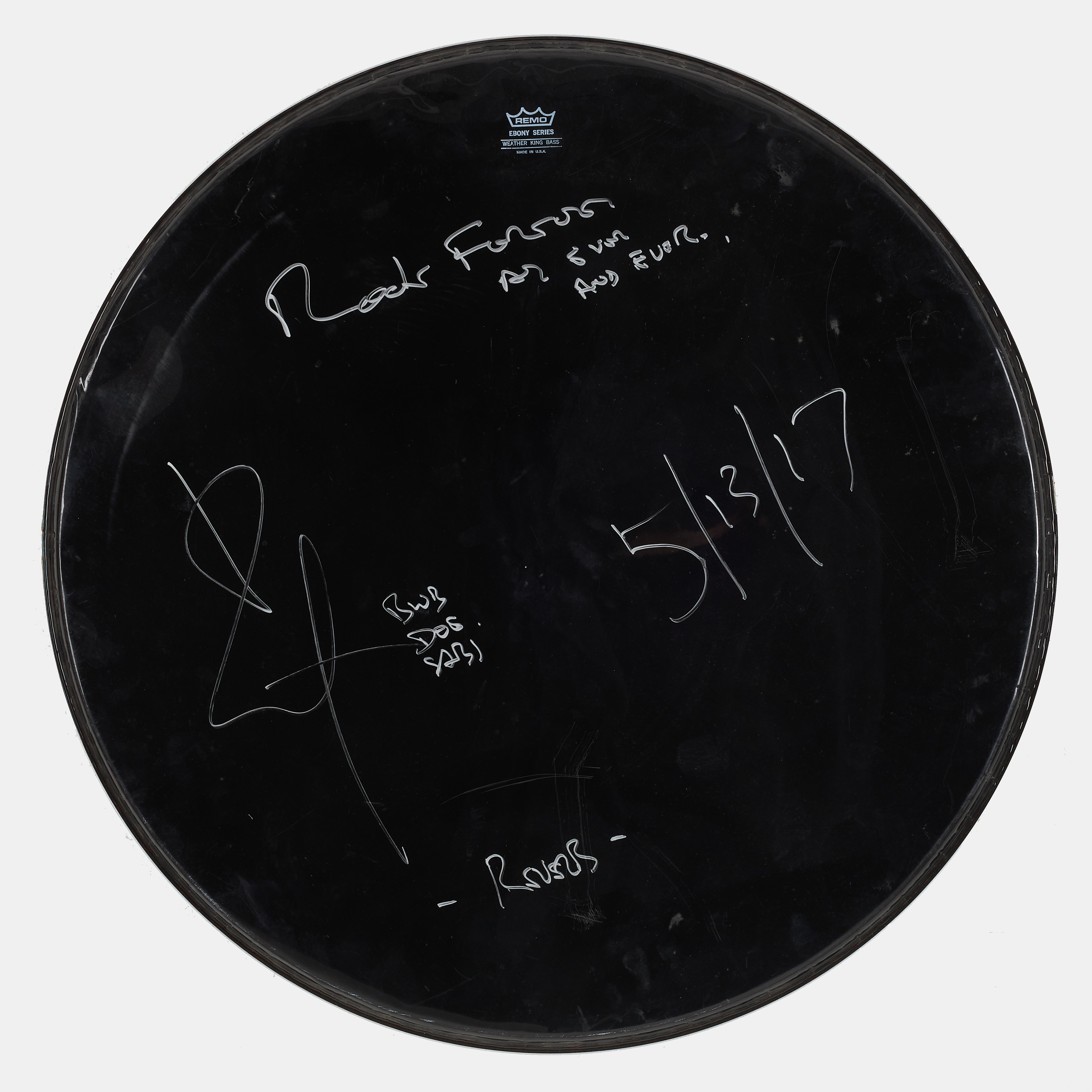 BLACK SABBATH | BILL WARD . Trumskinn 26", personligt ägt och använt av artisten, signerat 2017.