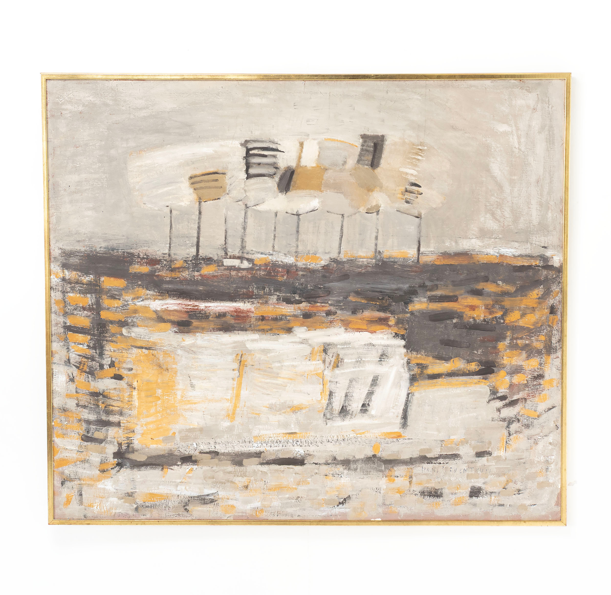 HANS  HEDENSTRÖM. Olja på duk, "Träd", signerad.