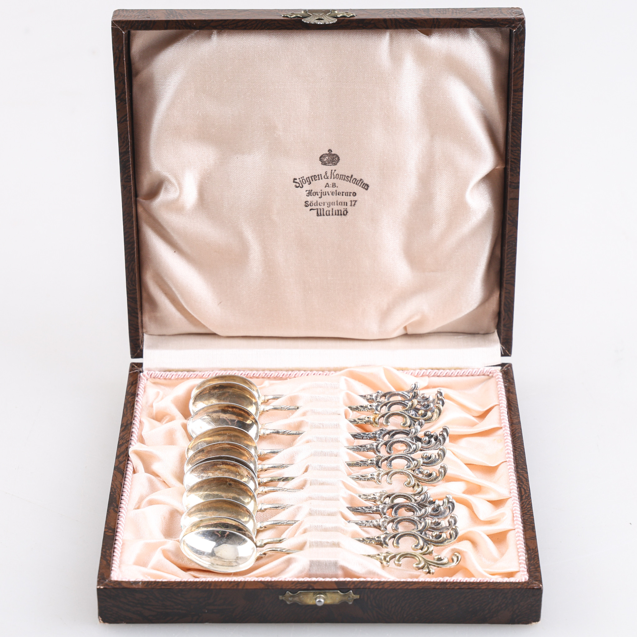 MOCCASKEDAR, 12 stycken, silver, ca 71 gram.