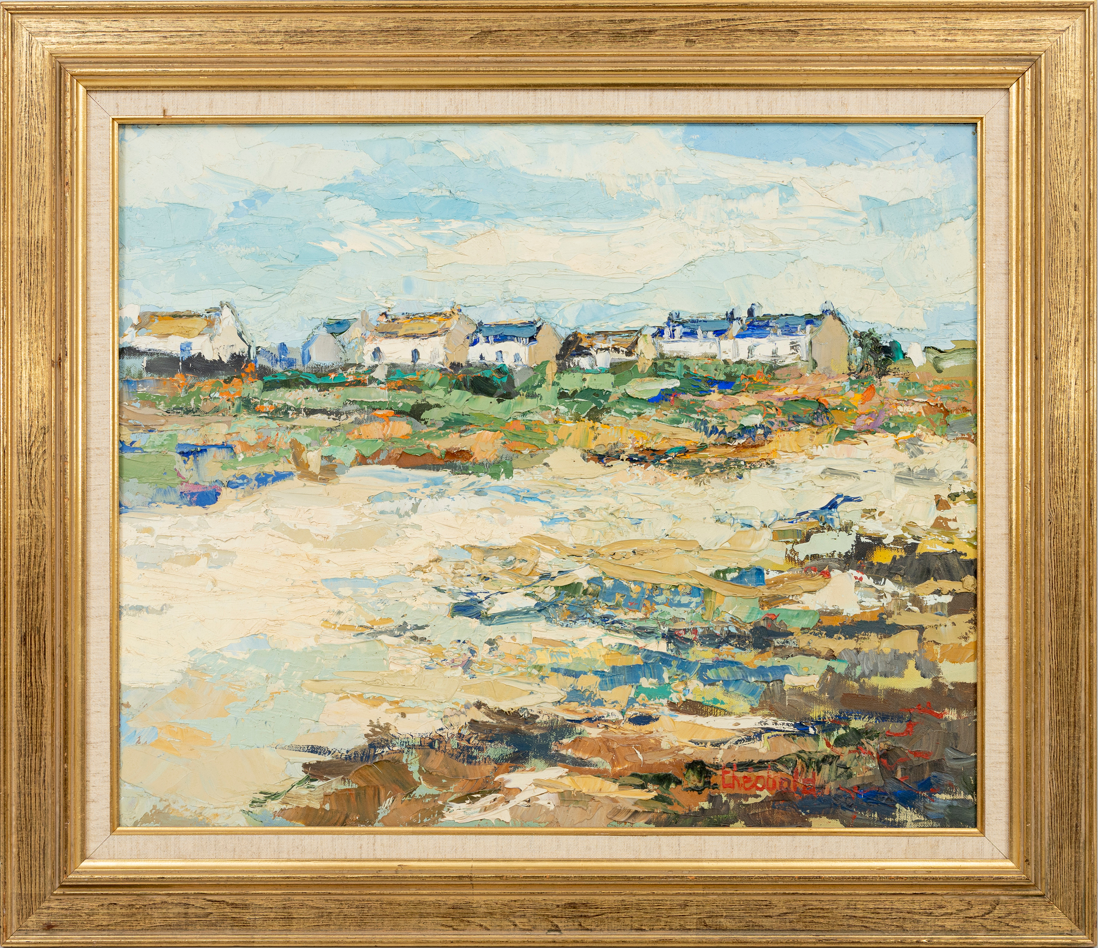 RENÉE THÉOBALD (FRANKRIKE 1926-2014). "Plage Bretonne", olja på duk, signerad.