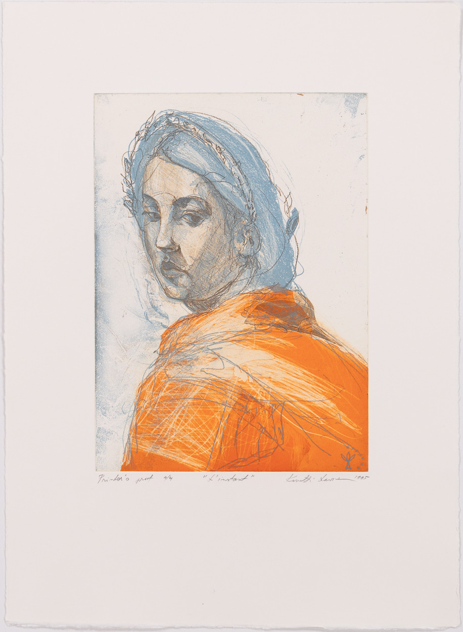 KUUTTI LAVONEN. "L´ instant", etsning, oramat blad.