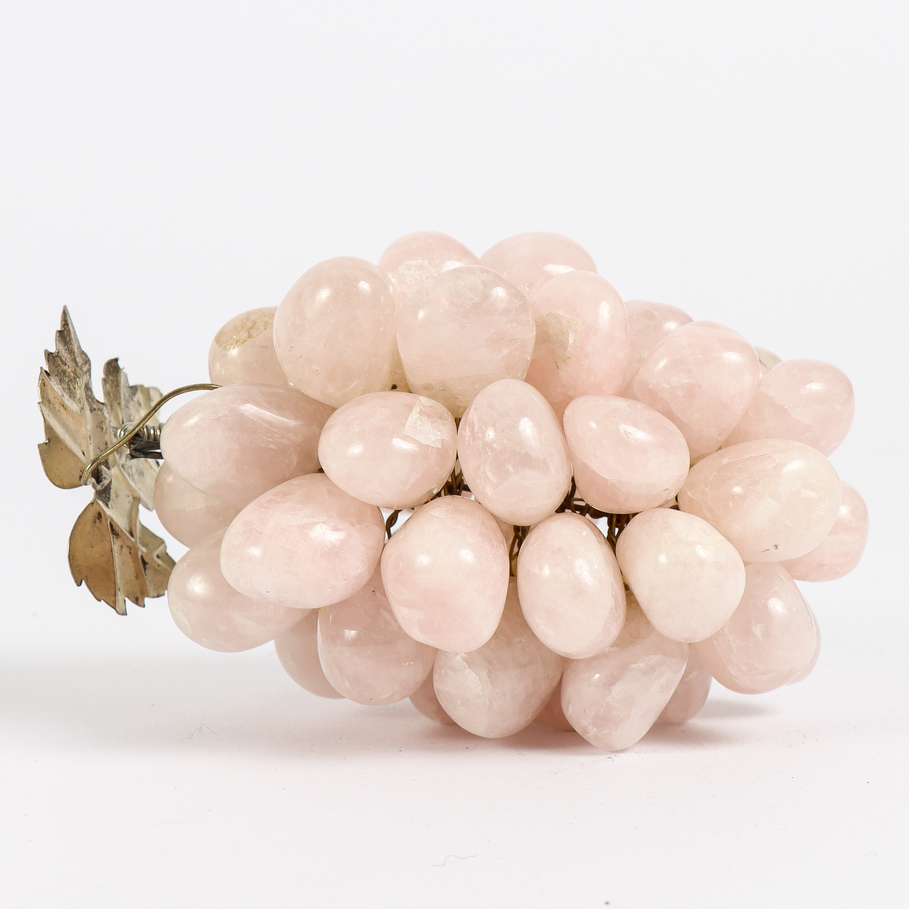 BORDSDEKORATION rosenkvarts, druvklase.