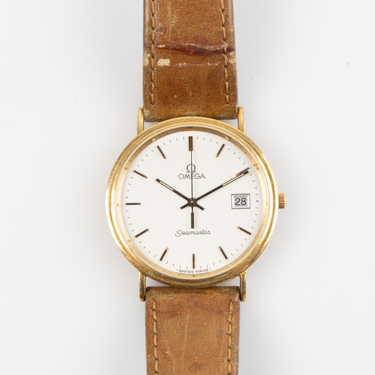 OMEGA SEAMASTER, armbandsur, Quartz, 34 mm. 18K guld.