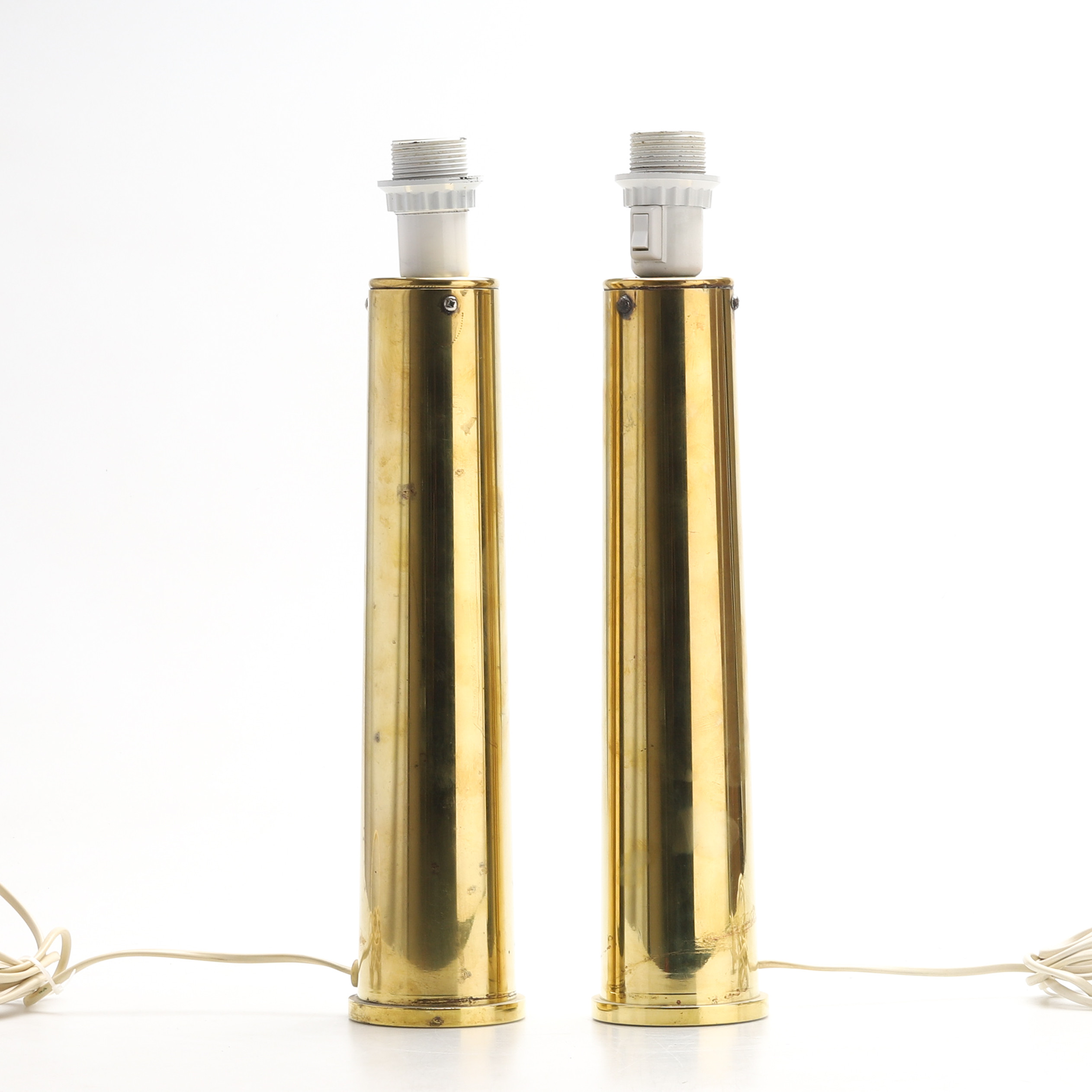 BORDSLAMPOR, ett par, mässing "Fuga" IKEA. 1984.