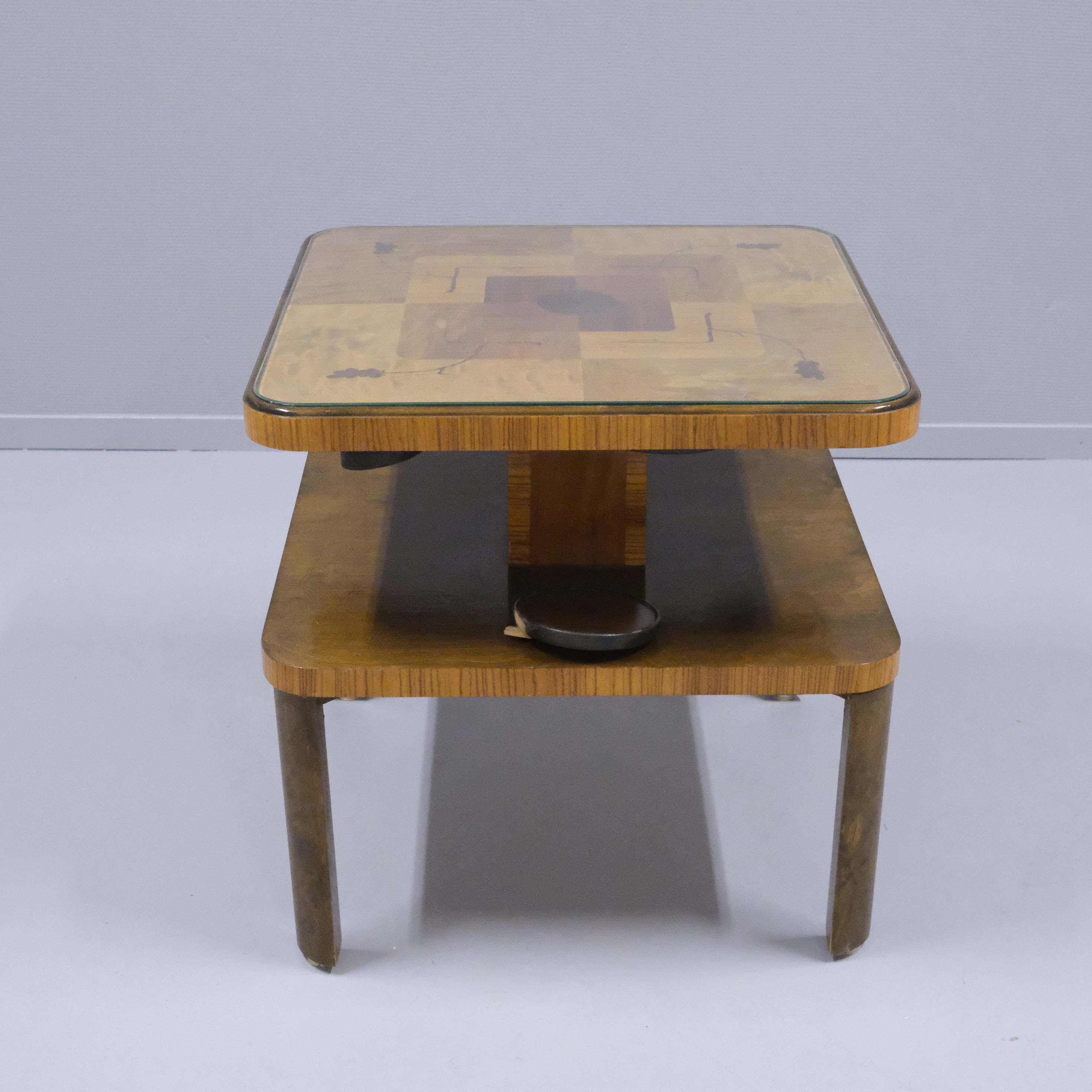 BORD MED GLASKIVA, ART DECO, 1930/40-TAL.