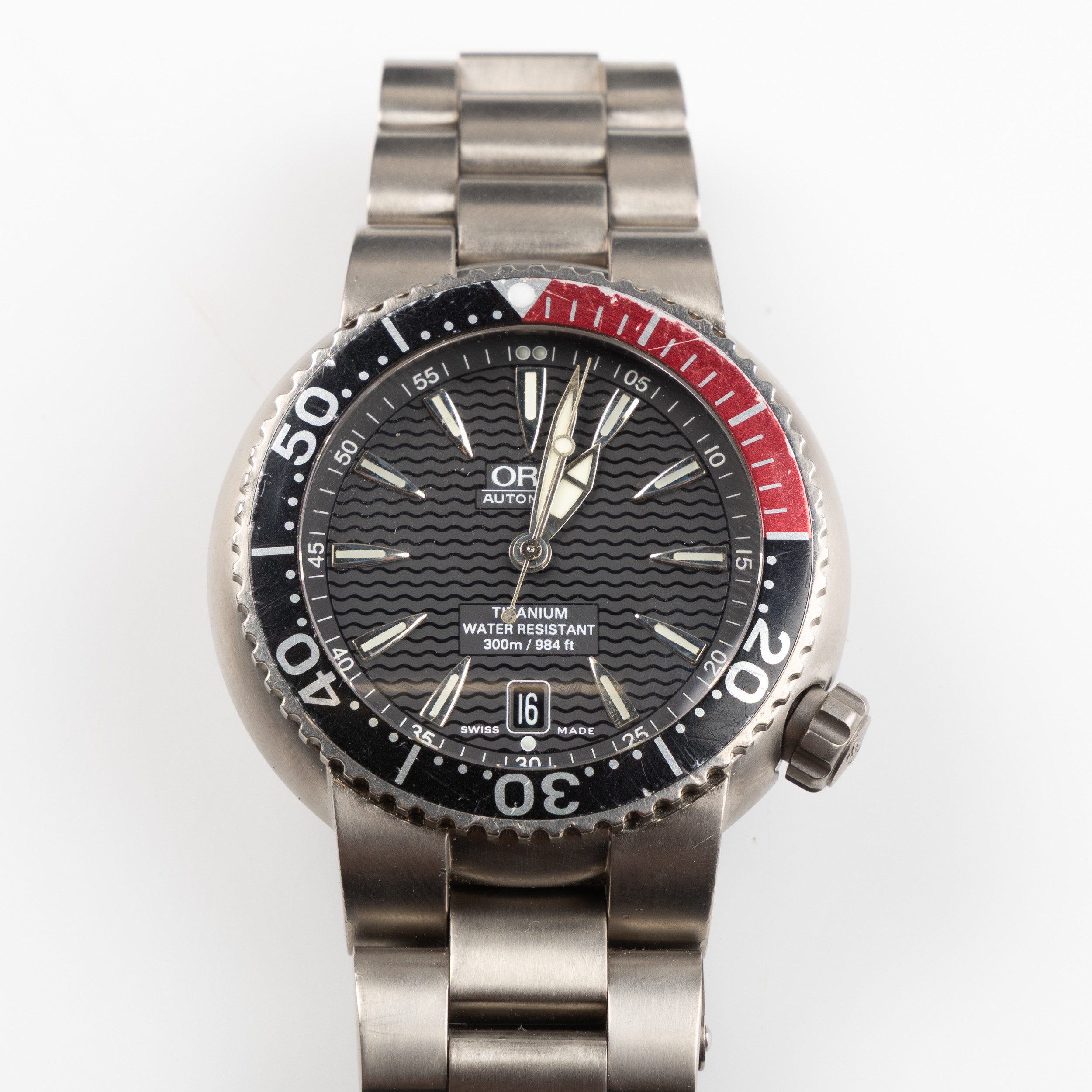 ORIS, Divers Titan Date (300m/984 ft), armbandsur, 44 mm, titan, ca 2007.
