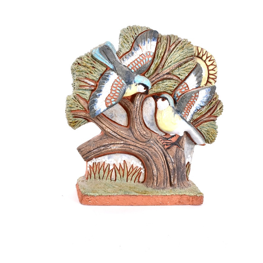 THOMAS HELLSTRÖM. Skulptur, delvis glaserad terrakotta.