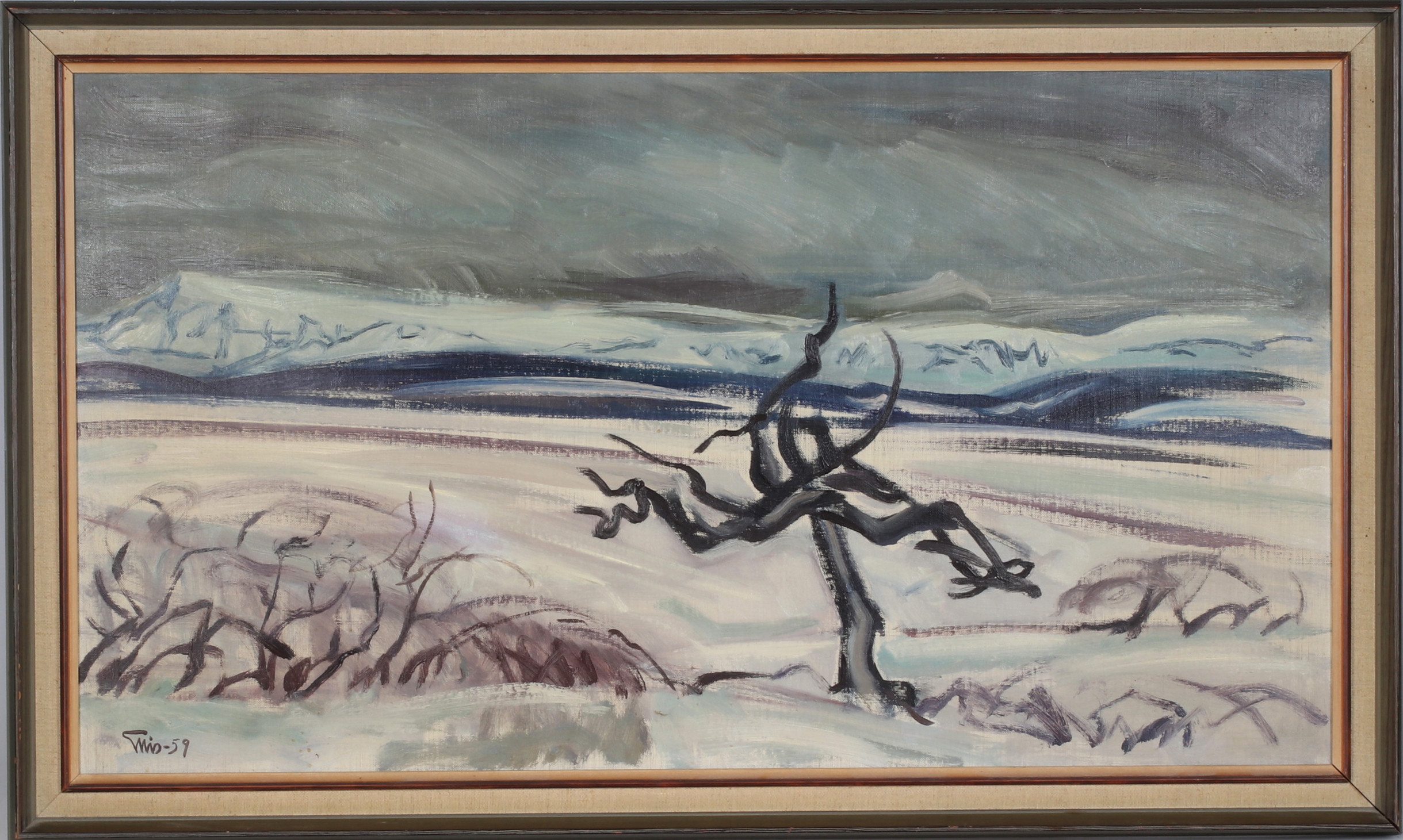 BENGT ELLIS. Fjällandskap, olja på duk, signerad.