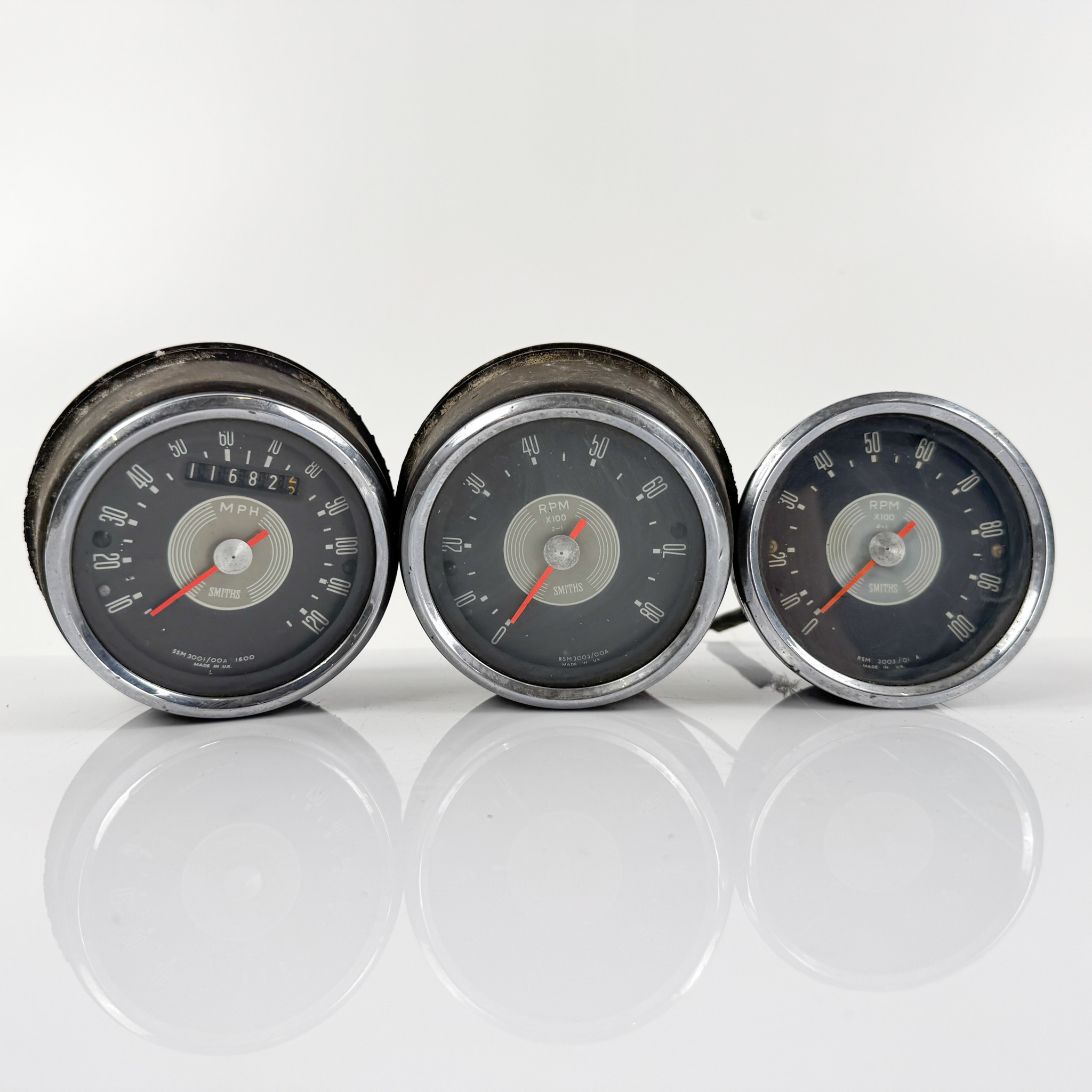 SMITHS, mätare, 3 st, 1960-tal, England.