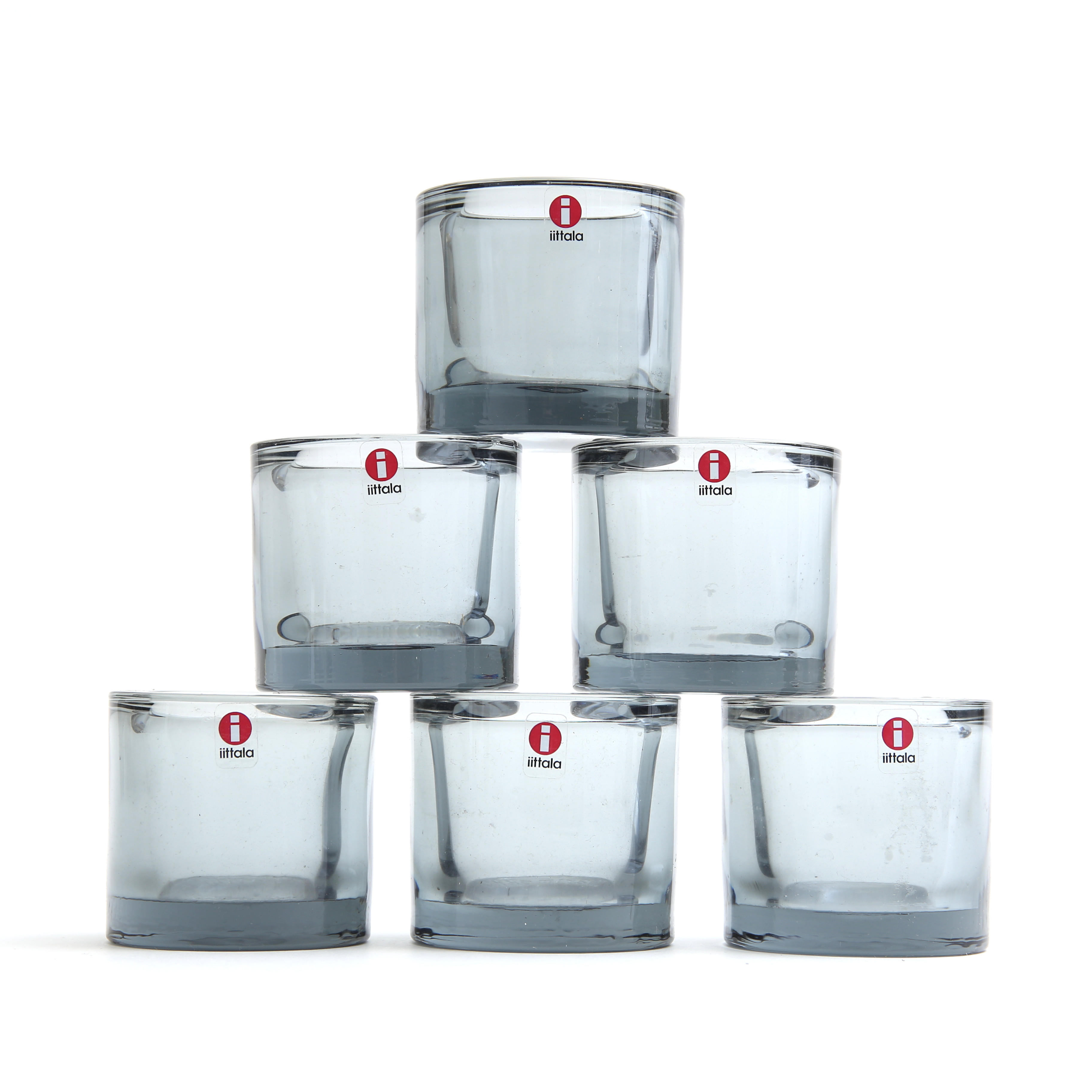 HEIKKI ORVOLA. Ljuslyktor, 6 stycken, "Kivi", Marimekko/Iittala.