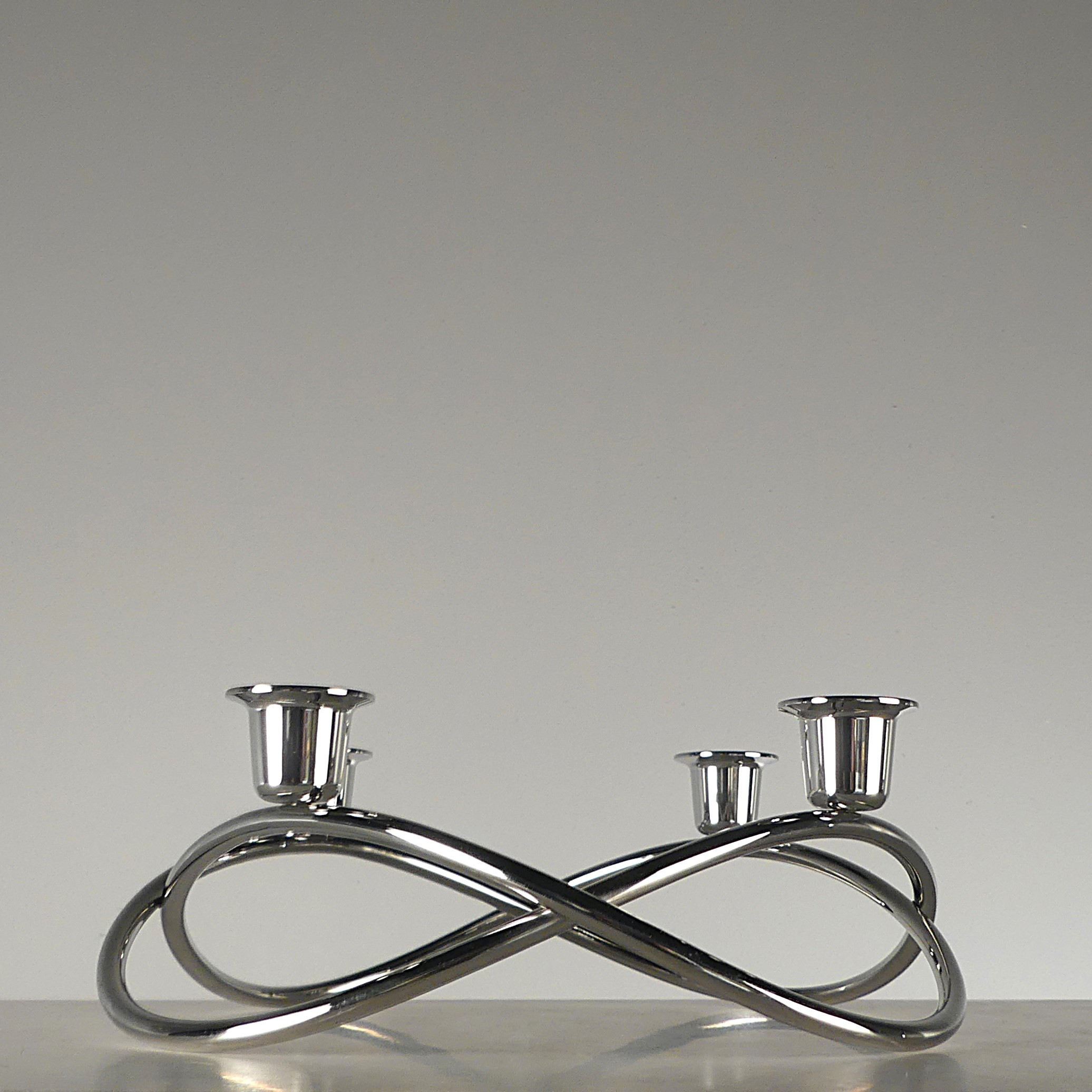 MARIA BERNTSEN. kandelaber, stål, för Georg Jensen, Danmark.