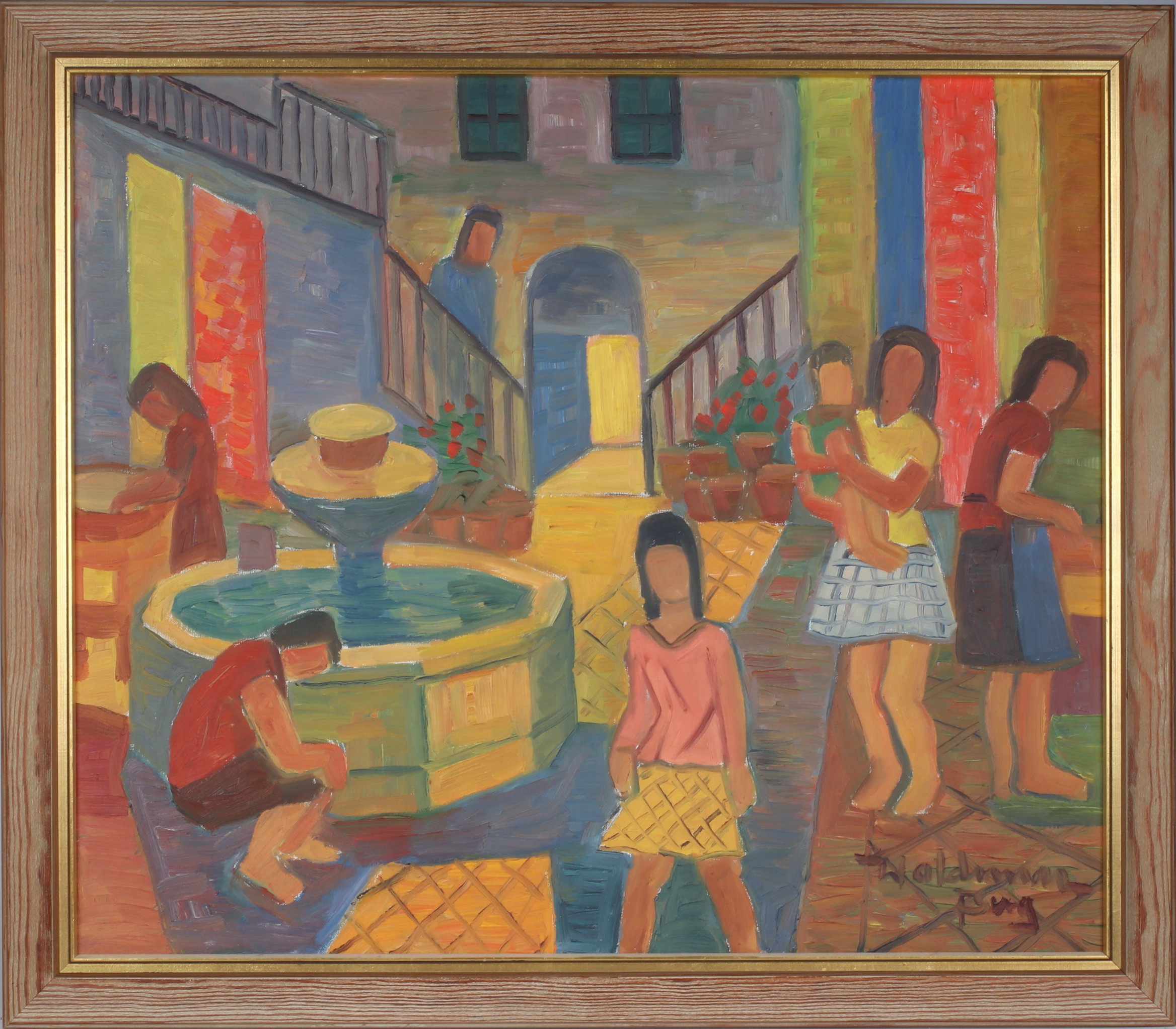 WALDEMAR BERG. "Sevilla Barrio Antique", olja på duk, signerad.