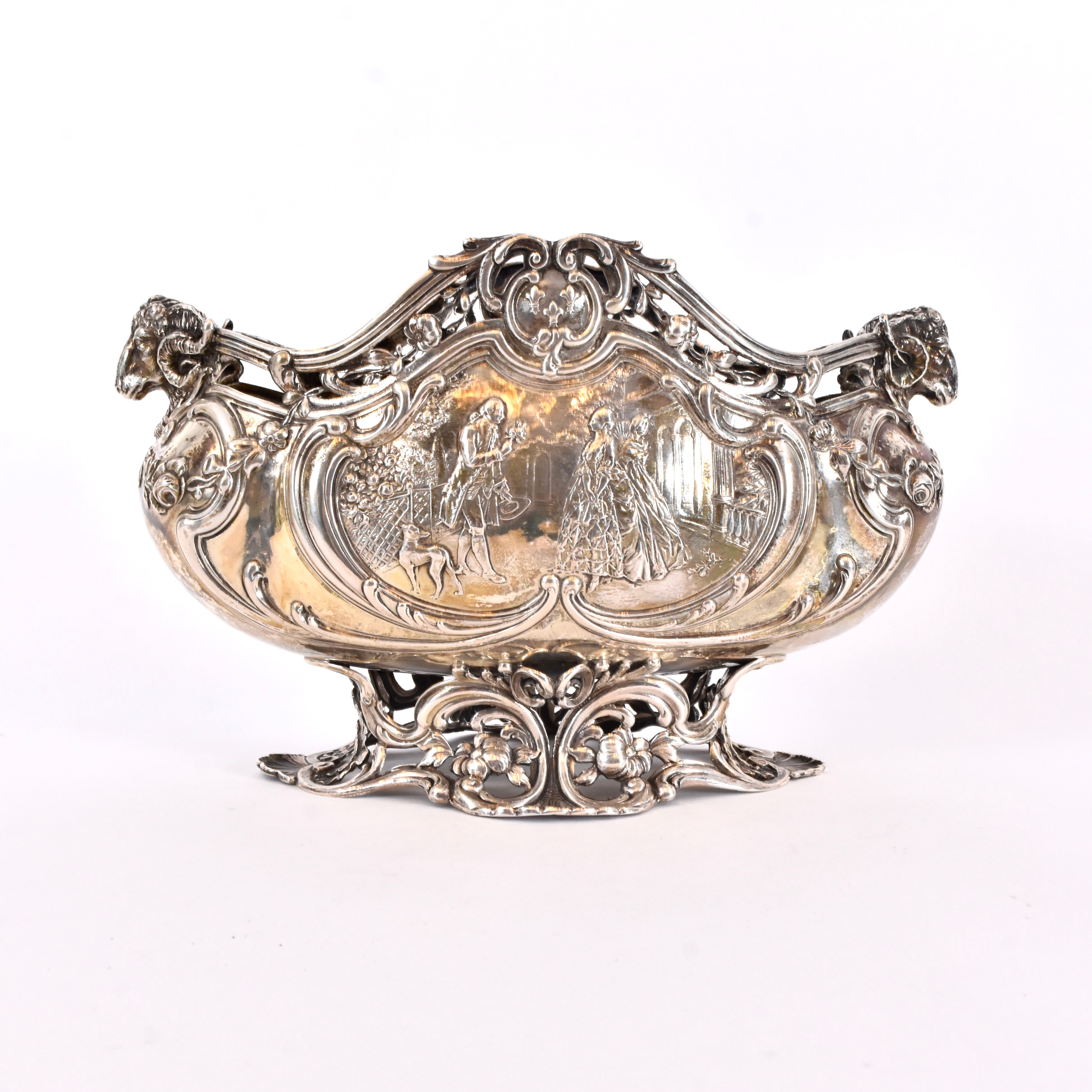 JARDINIÈRE, sterlingsilver, B Neresheimer & Söhne, Hanau, sekelskiftet 1900.