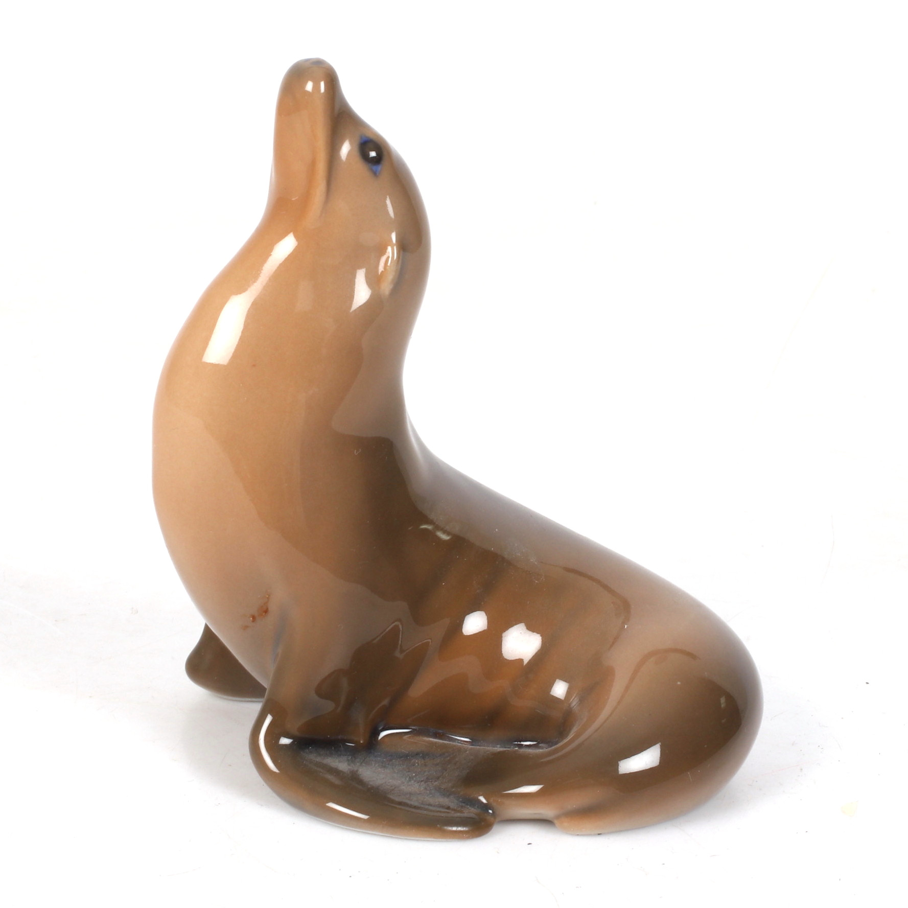 THEODOR MADSEN. Figurin, Sjölejon, porslin, Royal Copenhagen.