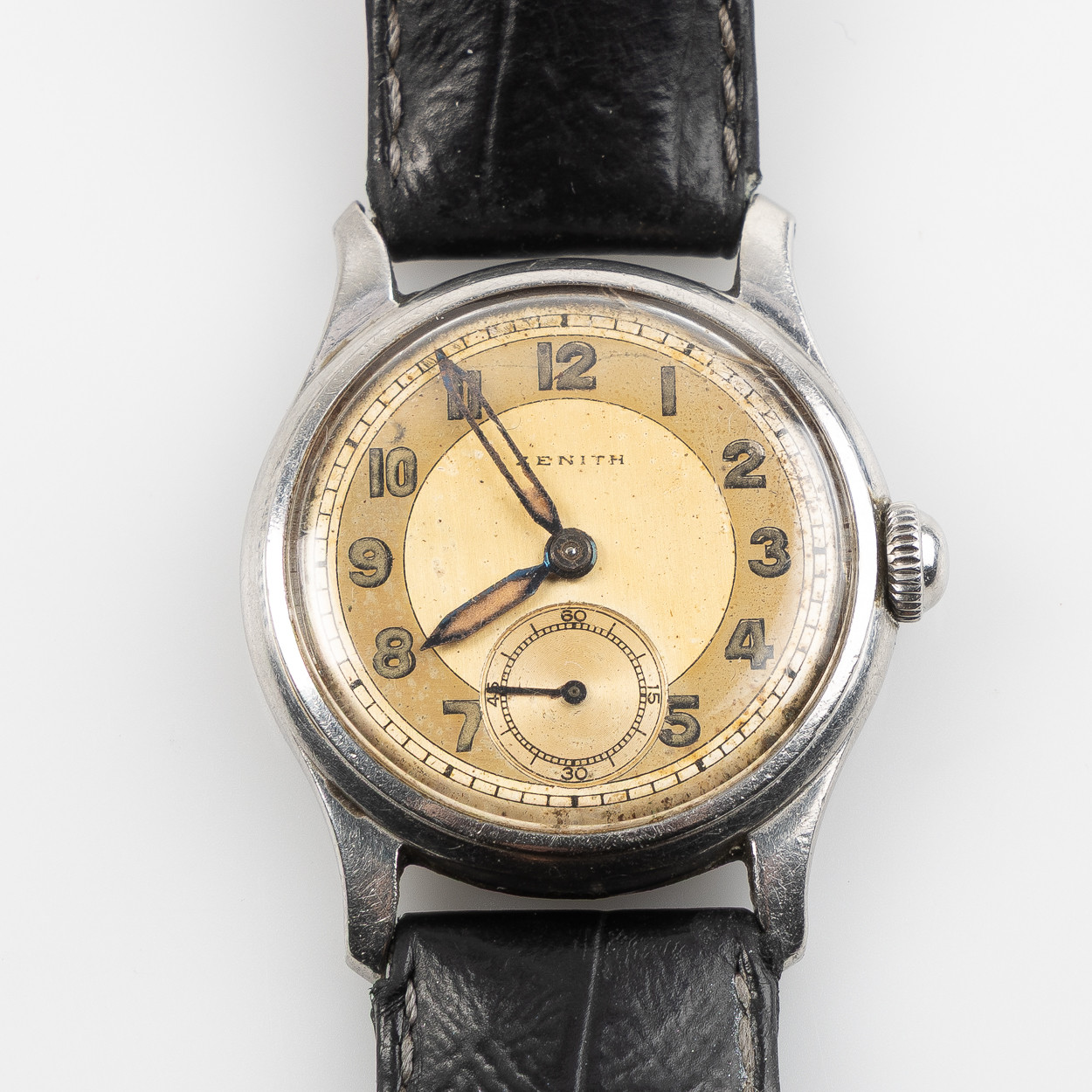 ZENITH, armbandsur, 30 mm. Stål, ca 1950-tal.