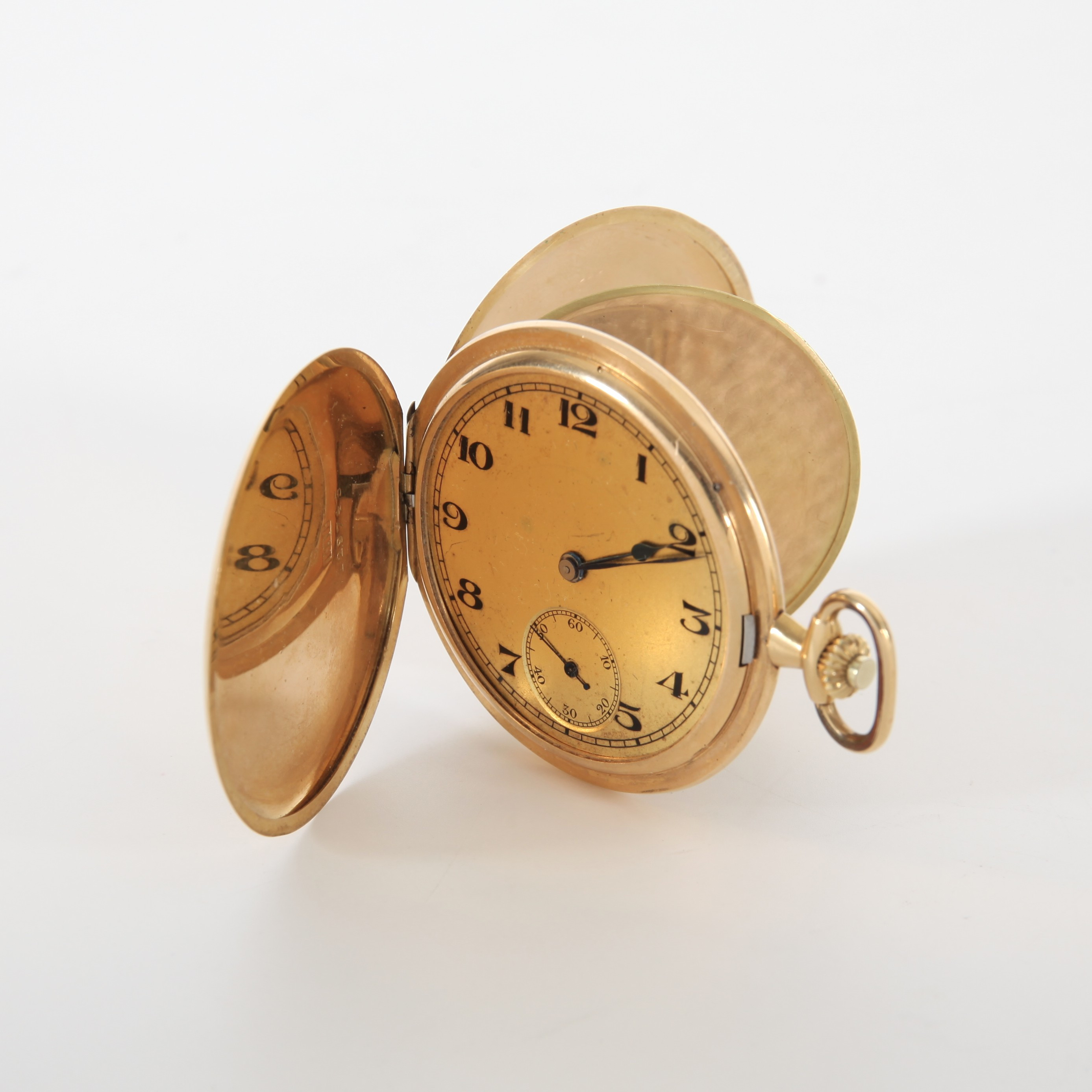 SAVONETTE, Dubbelboett i 18K guld, ankargång, Italien/Schweiz, 1922.