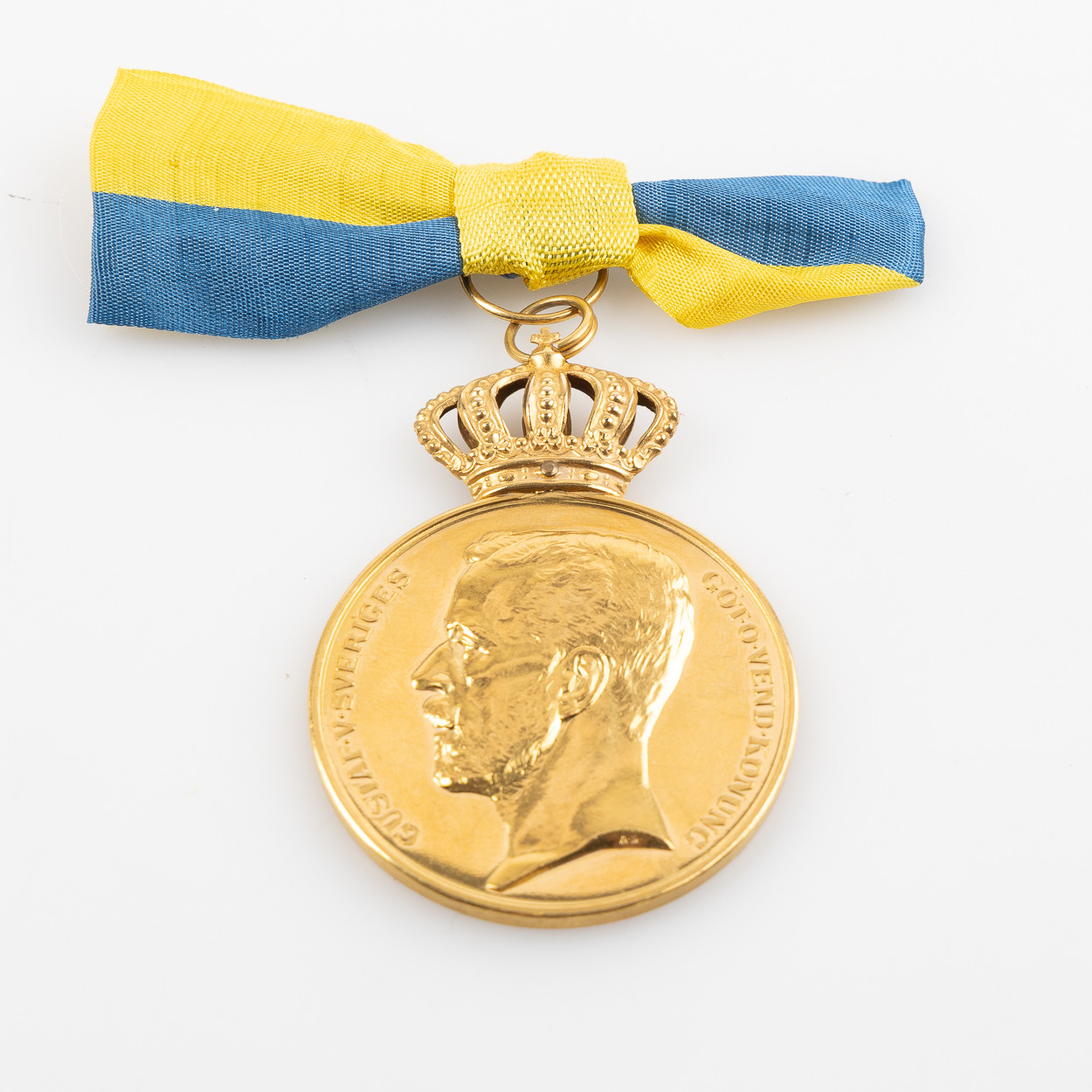 FÖRTJÄNSTMEDALJ, guld, 18/23K, Gustaf V, Sverige 1938.