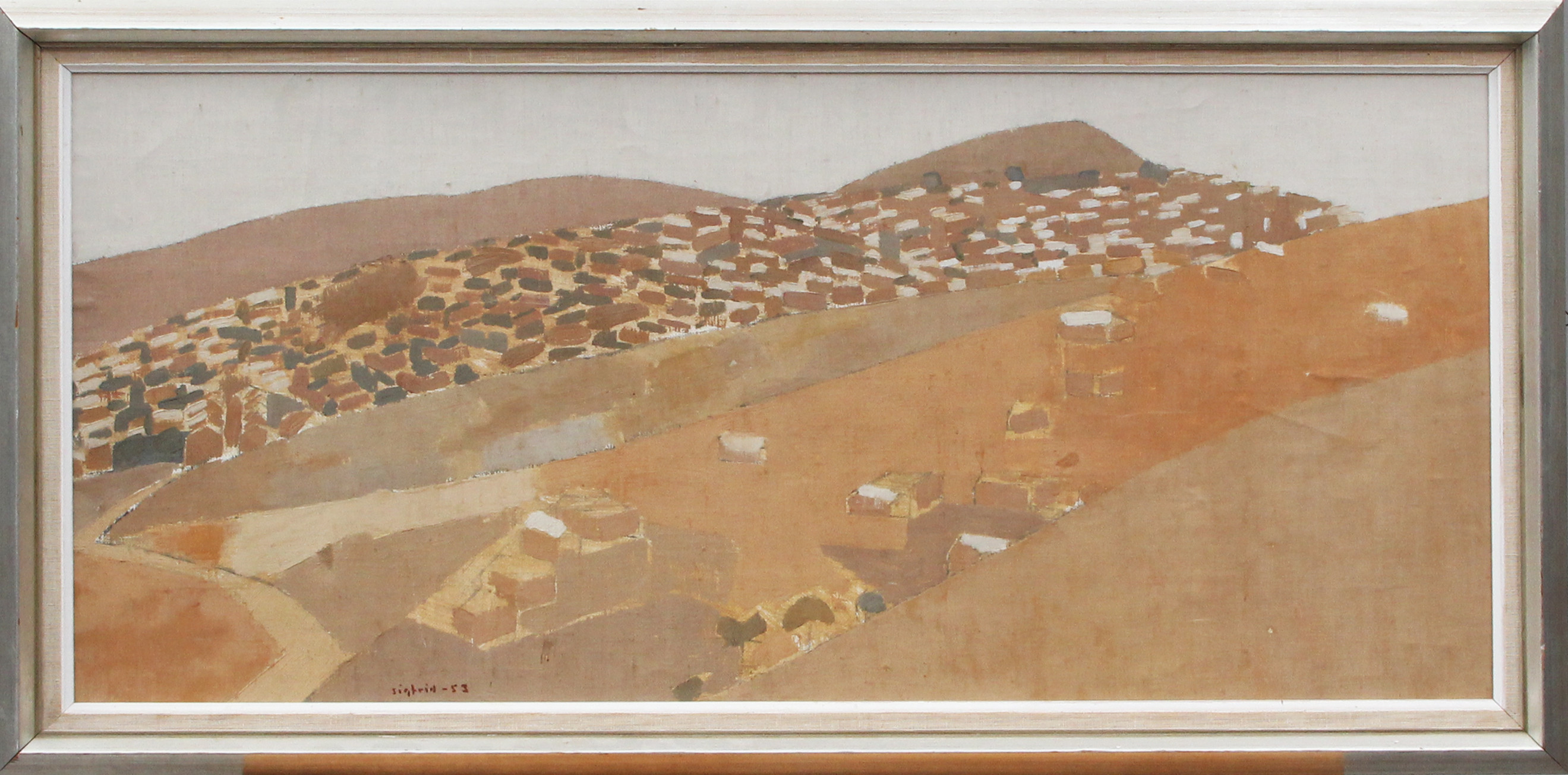 SIGFRID  SÖDERGREN. OLJA, på pannå, signerad, 1953.