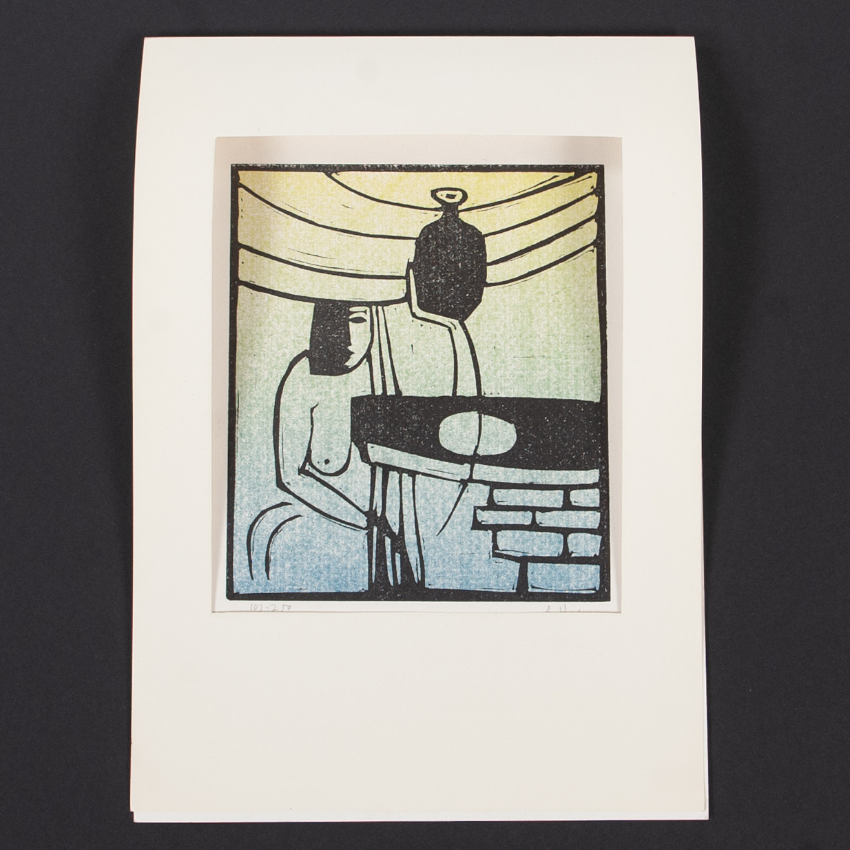 ÅKE HOLM. Färglitografi, signerad och numrerad.