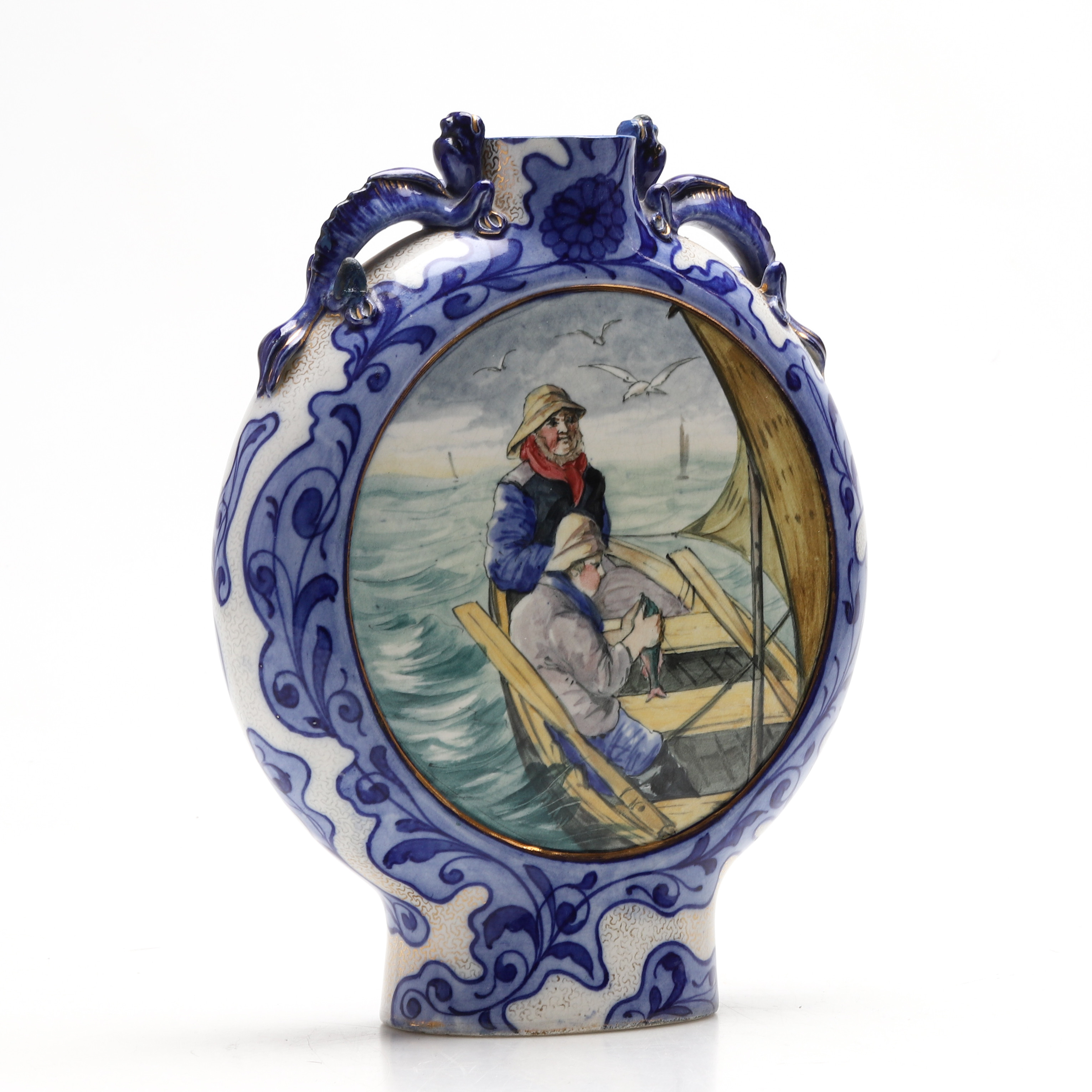 PEDER MÖLLER, vas, flintgods, Gustavsberg, 1891.