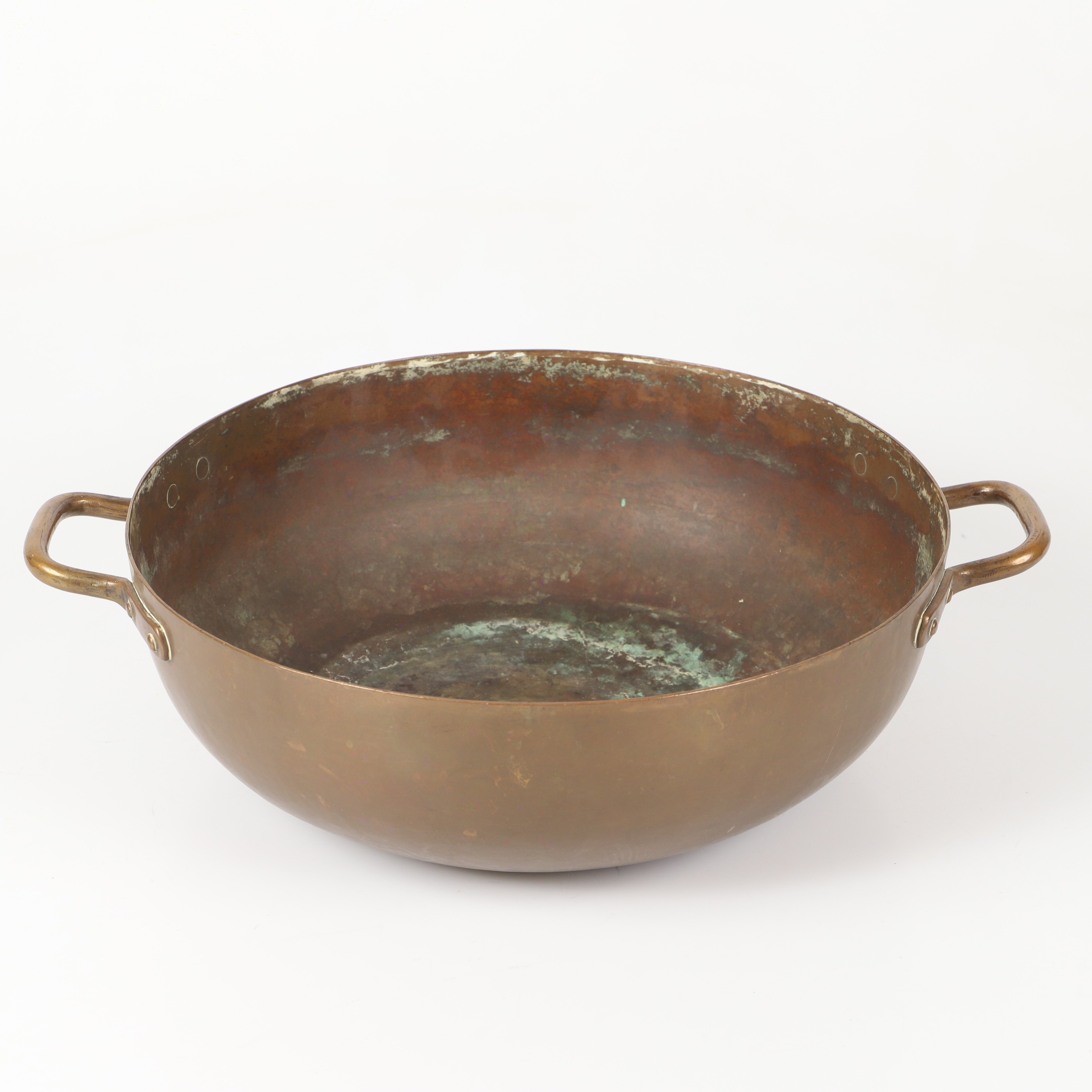 BALJA MED HANDTAG, koppar, 1800-tal.