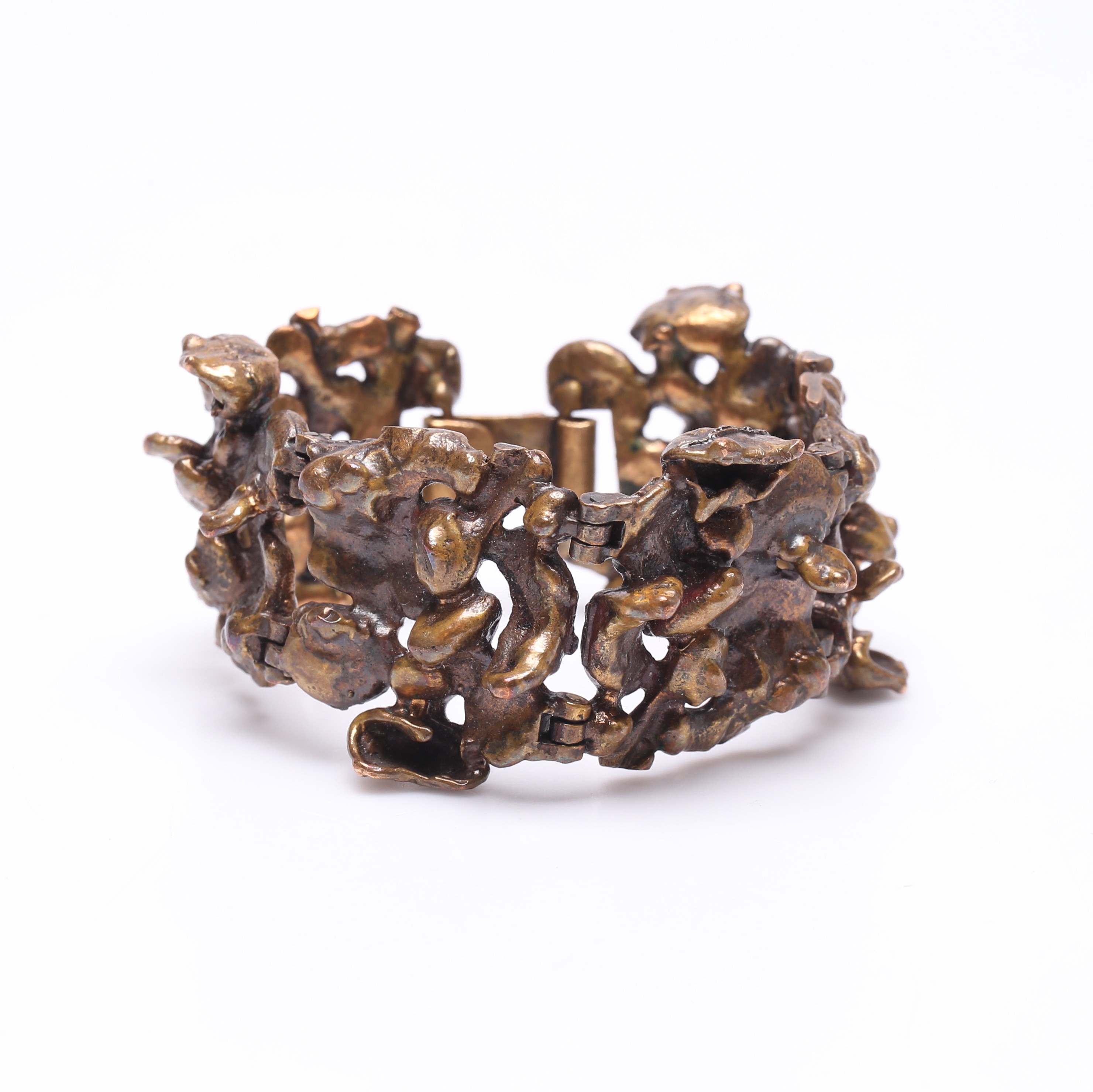 OWE JOHANSSON. Armband, bronserad metal, Finland, 1900-talets andra hälft.