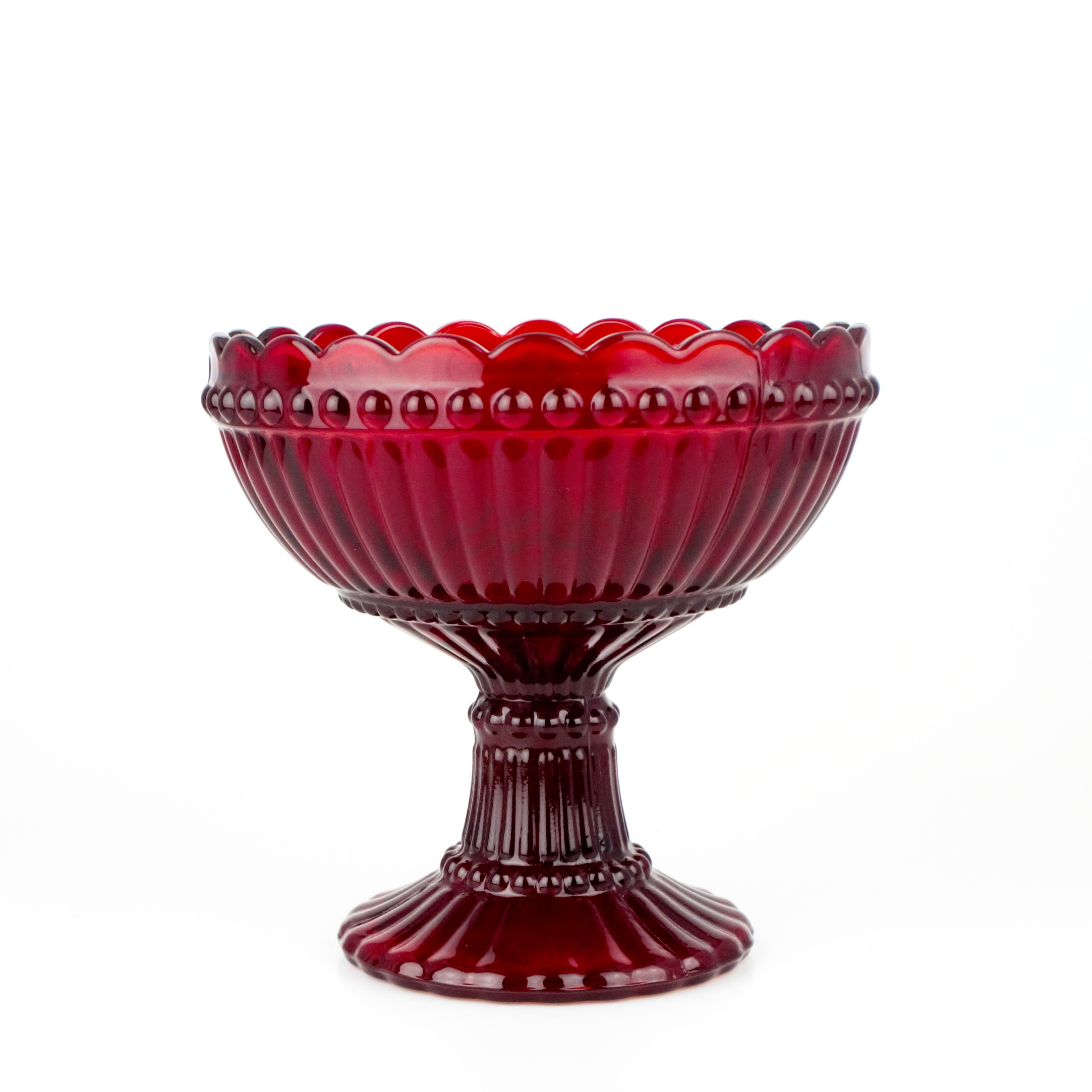 SKÅL, "Lena", rött glas, Modern House, by Martinsen, nutida.